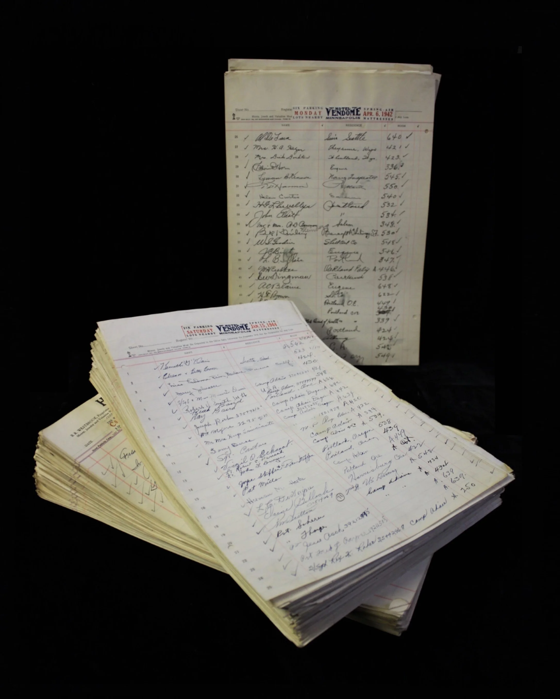 Hotel Albany Registration Records