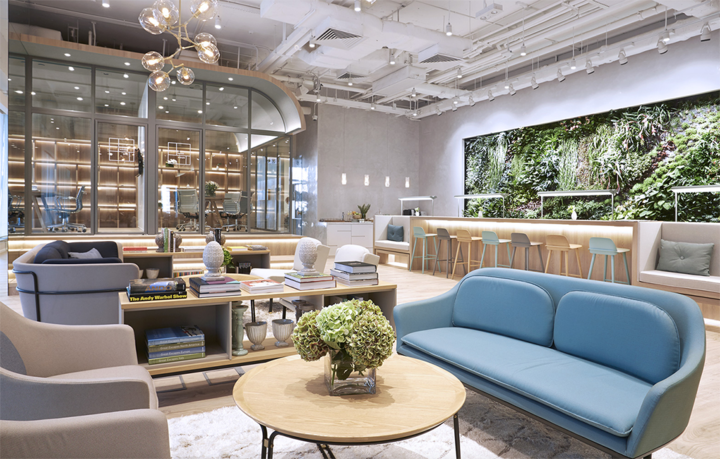 The Work Project in Hong Kong, China Created by hoteliers who know the ins and outs of hospitality, The Work Project in Hong Kong feels more like a luxury resort than it does an office (and we mean that in a good way!). Ergonomically designed and beautifully decorated, The Work Project pulls out all the stops for its members, including custom-blended tea, a customized music selection, mail handling, and a carefully curated daily food selection.