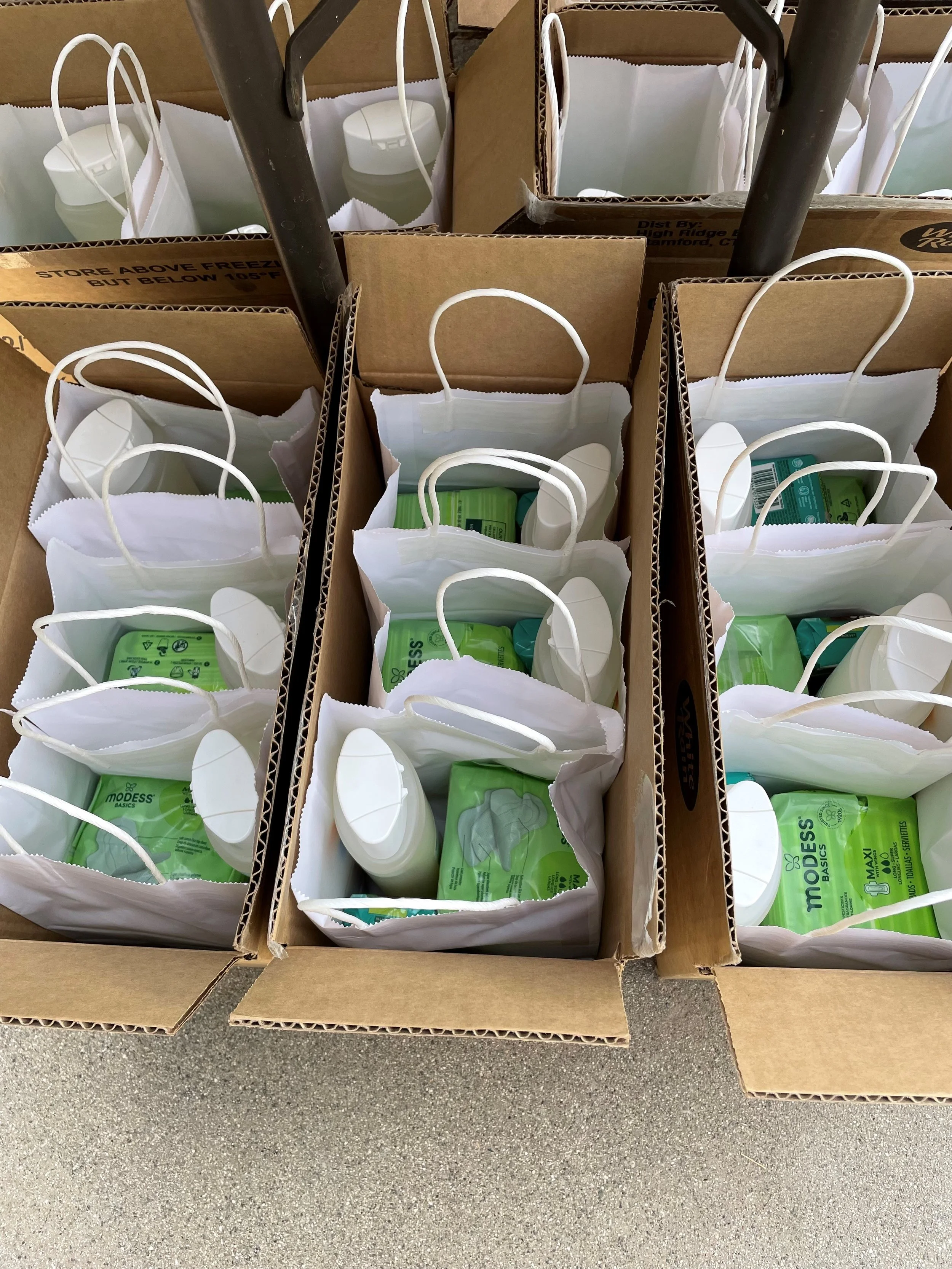 Thank you JC Sales for your generosity! 1,500 hygiene kids distributed!
