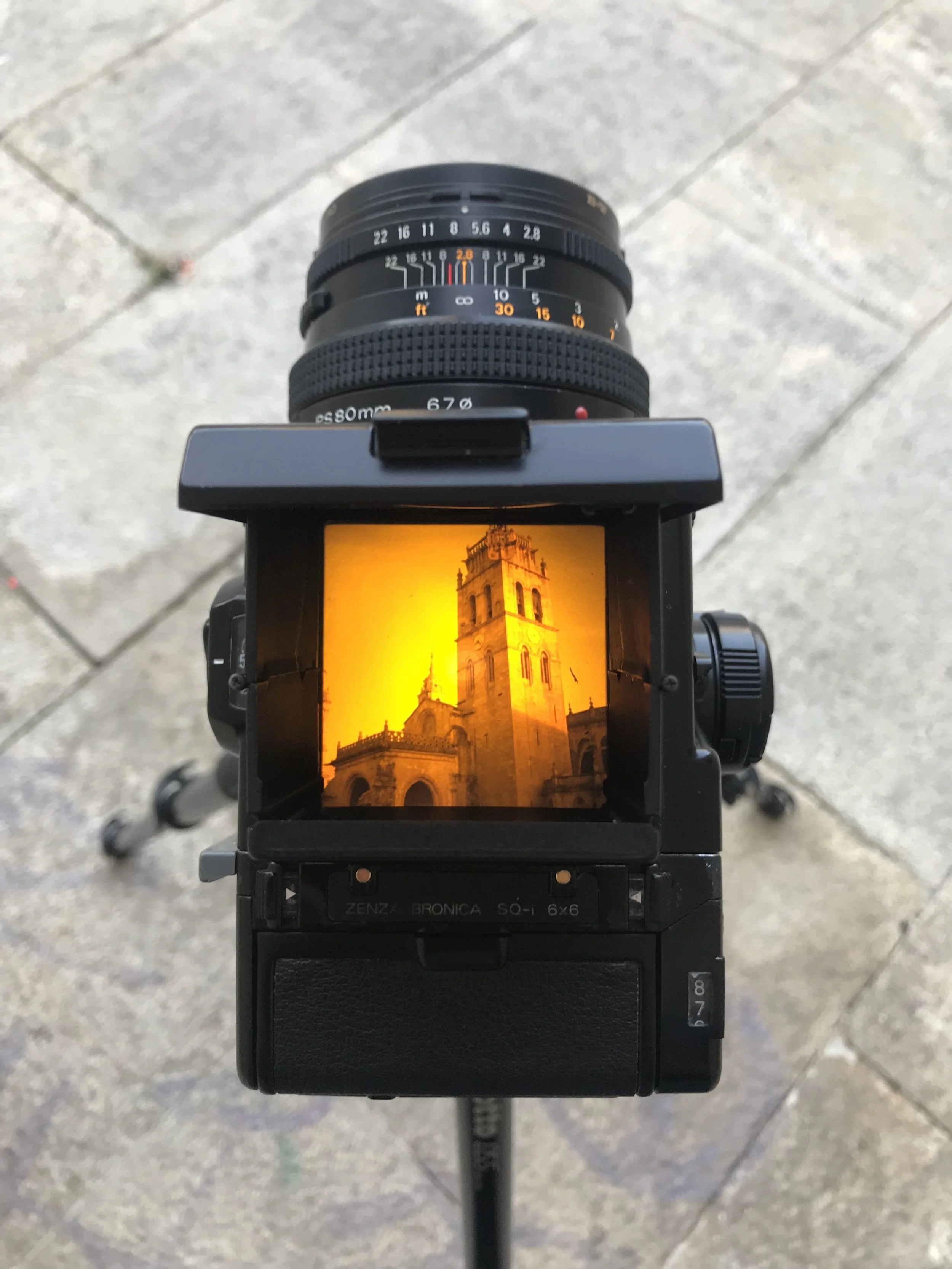 Cathedral, Lugo, through the viewfinder.