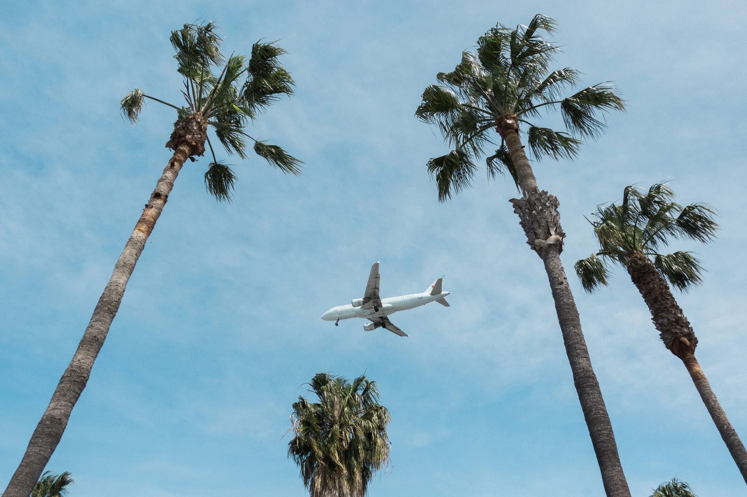 Plane landing near LAX