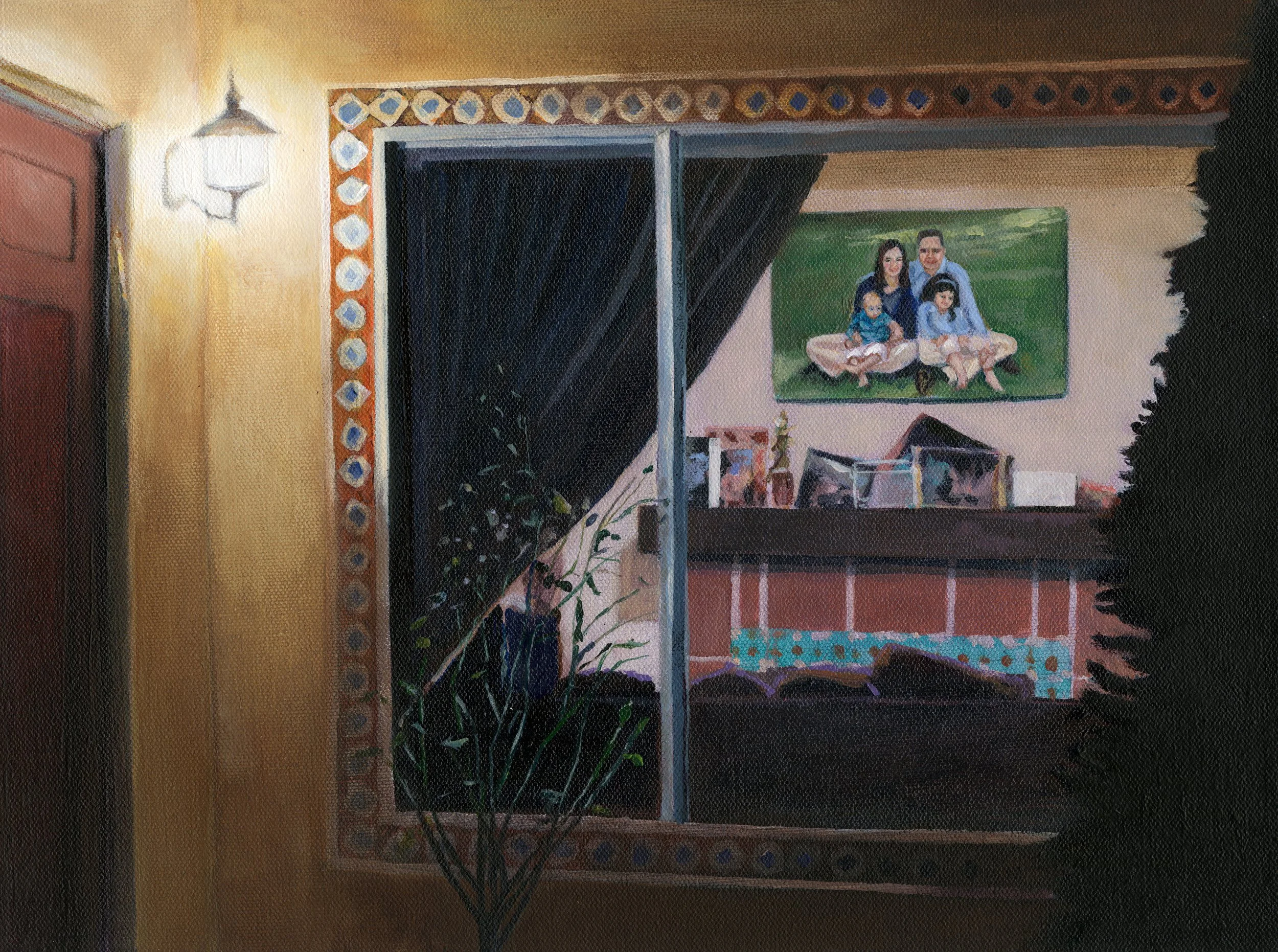 "Family Photo". 12" x 18".  Acrylic on Canvas. 2017.