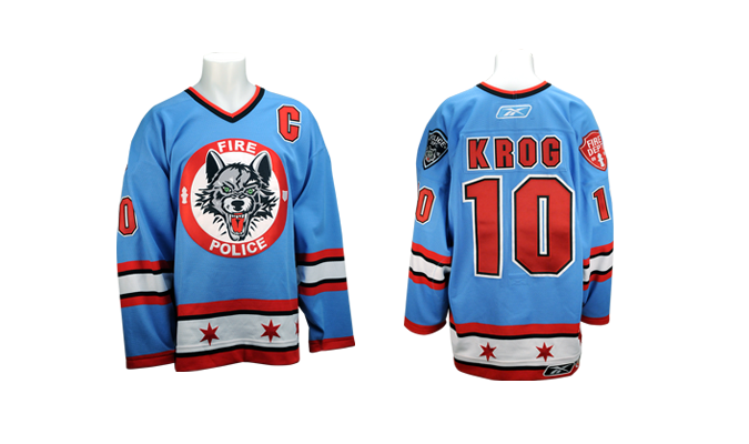 Chicago Wolves Police & Fire Commemorative Jersey