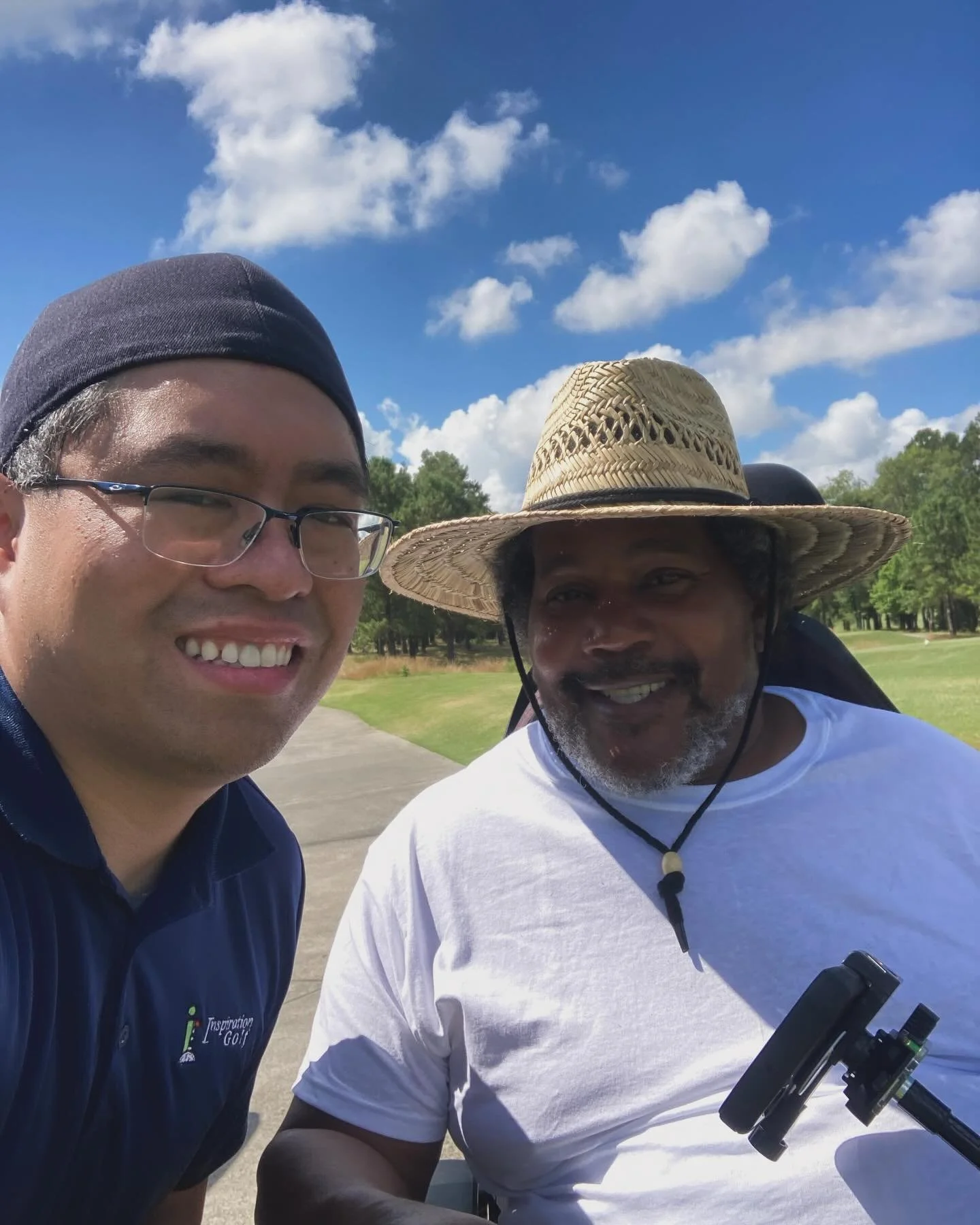 Enjoyed hanging out with some newcomers to Adaptive golf. Turns out he was a natural! #inspirationgolfclinic #Raleigh #Adaptivegolf @lpgcncstate