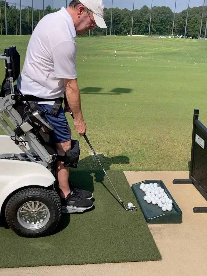 No matter the swing, we chase results! Come visit us at Inspiration Golf in Raleigh,NC and join the pursuit of your best golf game! #inspirationgolf #inspirationgolfclinic #adaptivesports #adaptivegolf  #raleighnc