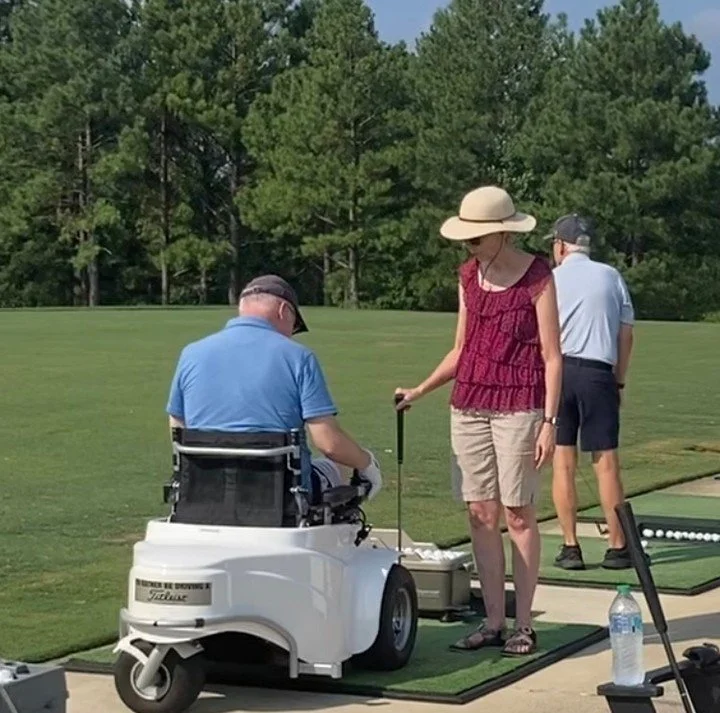 https://www.youtube.com/watch?v=Mh1gQYGAB3U

See a Behind-the-Scenes look at an Inspiration Golf Clinic. Serving disabled golfers in the Triangle!