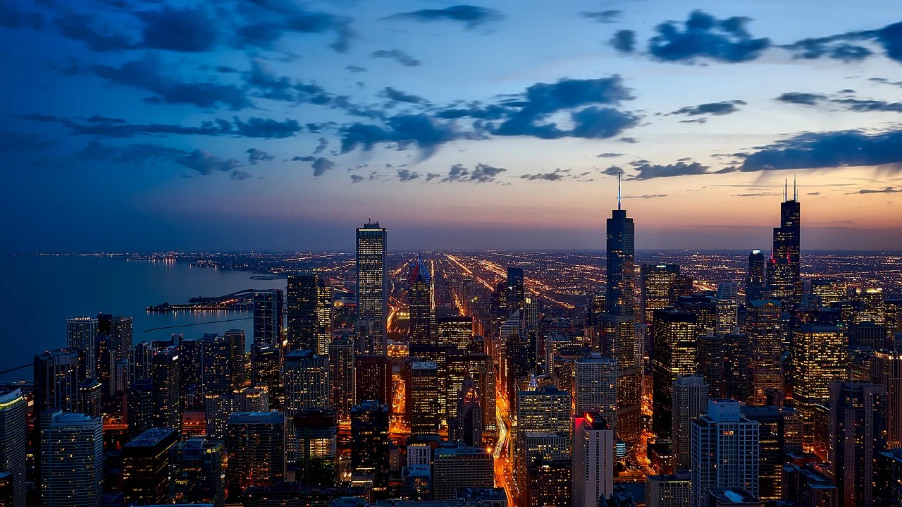 The Chicago Skyline minutes away from Kellogg’s Campus