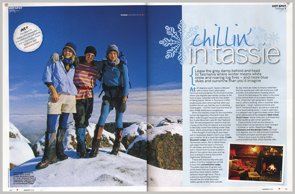 Jetstar Magazine – Chillin' In Tassie