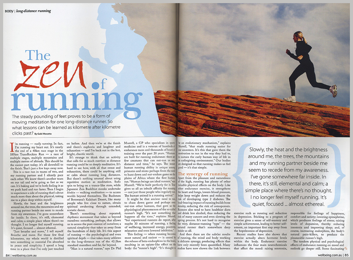 Wellbeing Magazine – The Zen Of Running