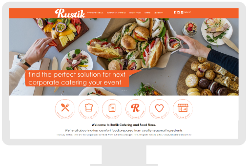 Small business website for food store