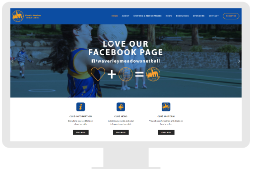 Small business website for sport club