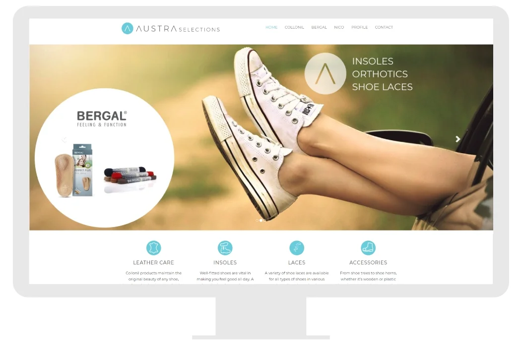 Small business website for shoe store