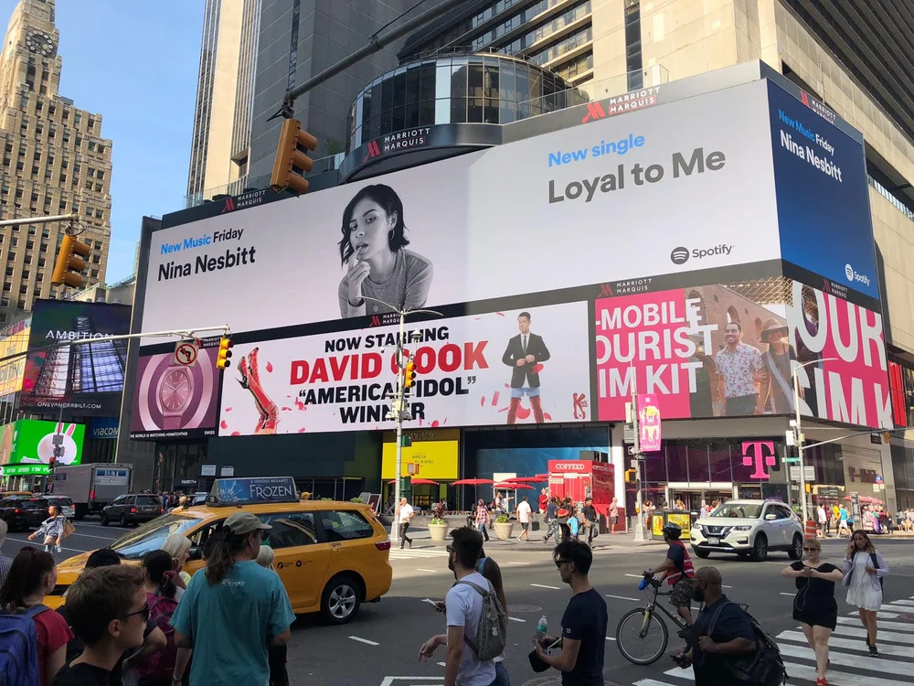 Download Spotify And Apple Both Took Billboards In Times Square Promoting The Same Artist And It Wasn T Drake