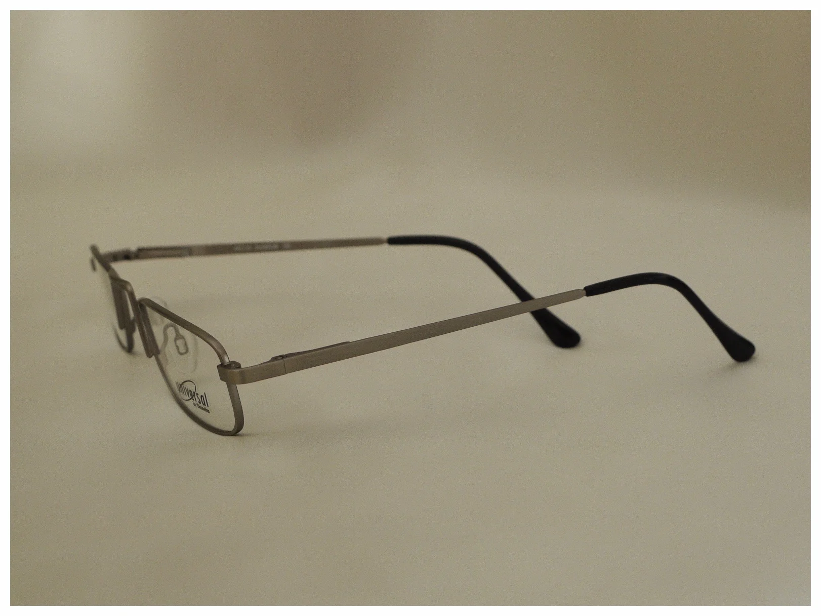 half reading glasses, silver frame