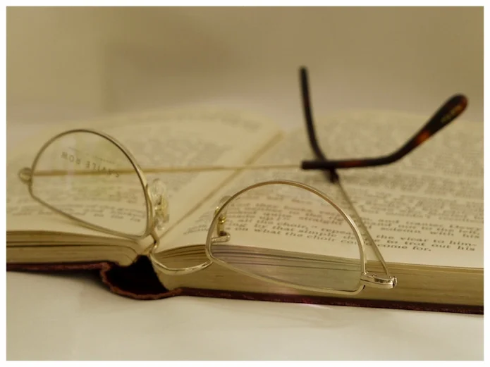 A handmade pair of Savile Row, rolled gold spectacle frames