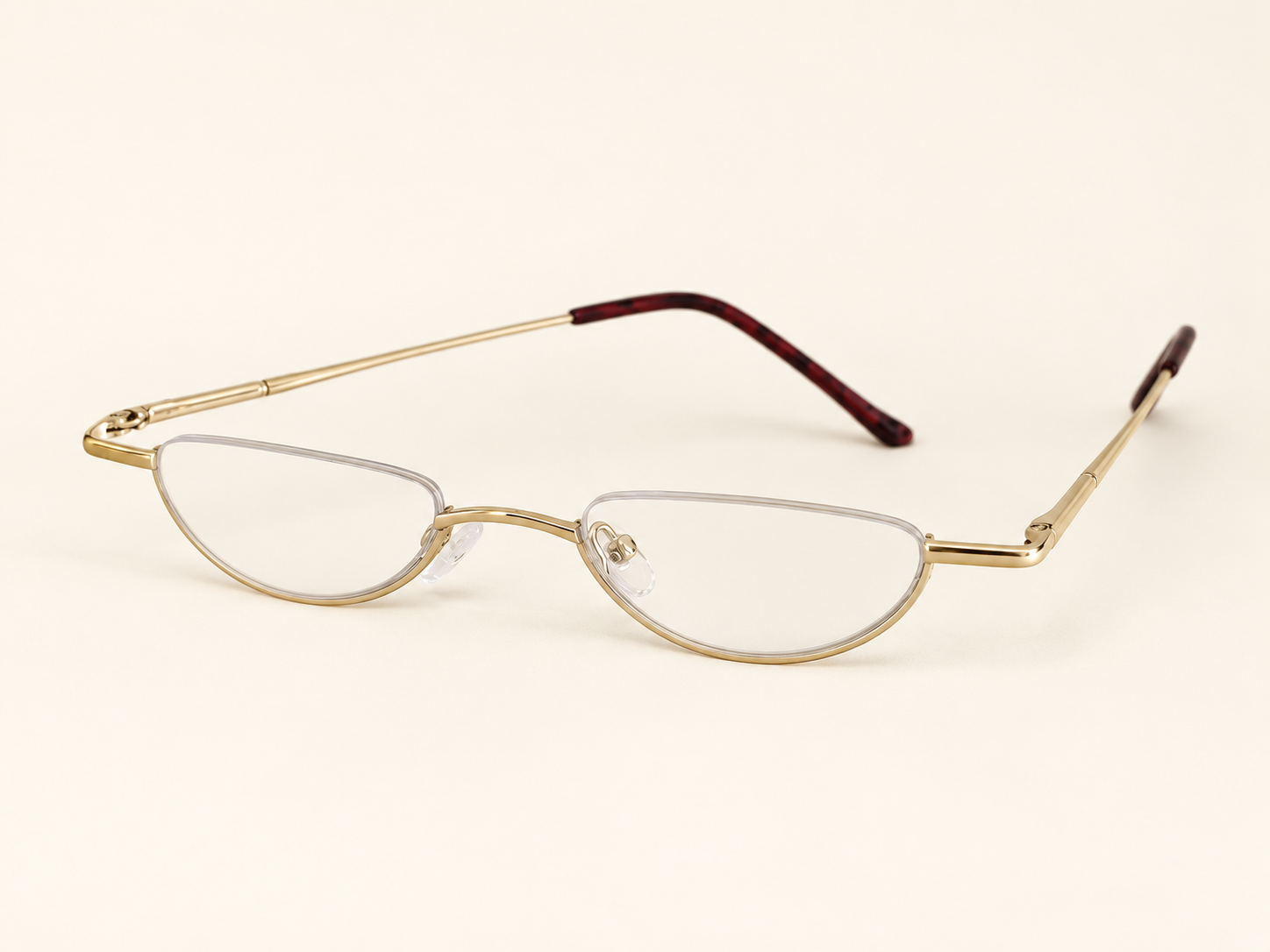 B-DCHR Gold Half-Eye Reading Glasses