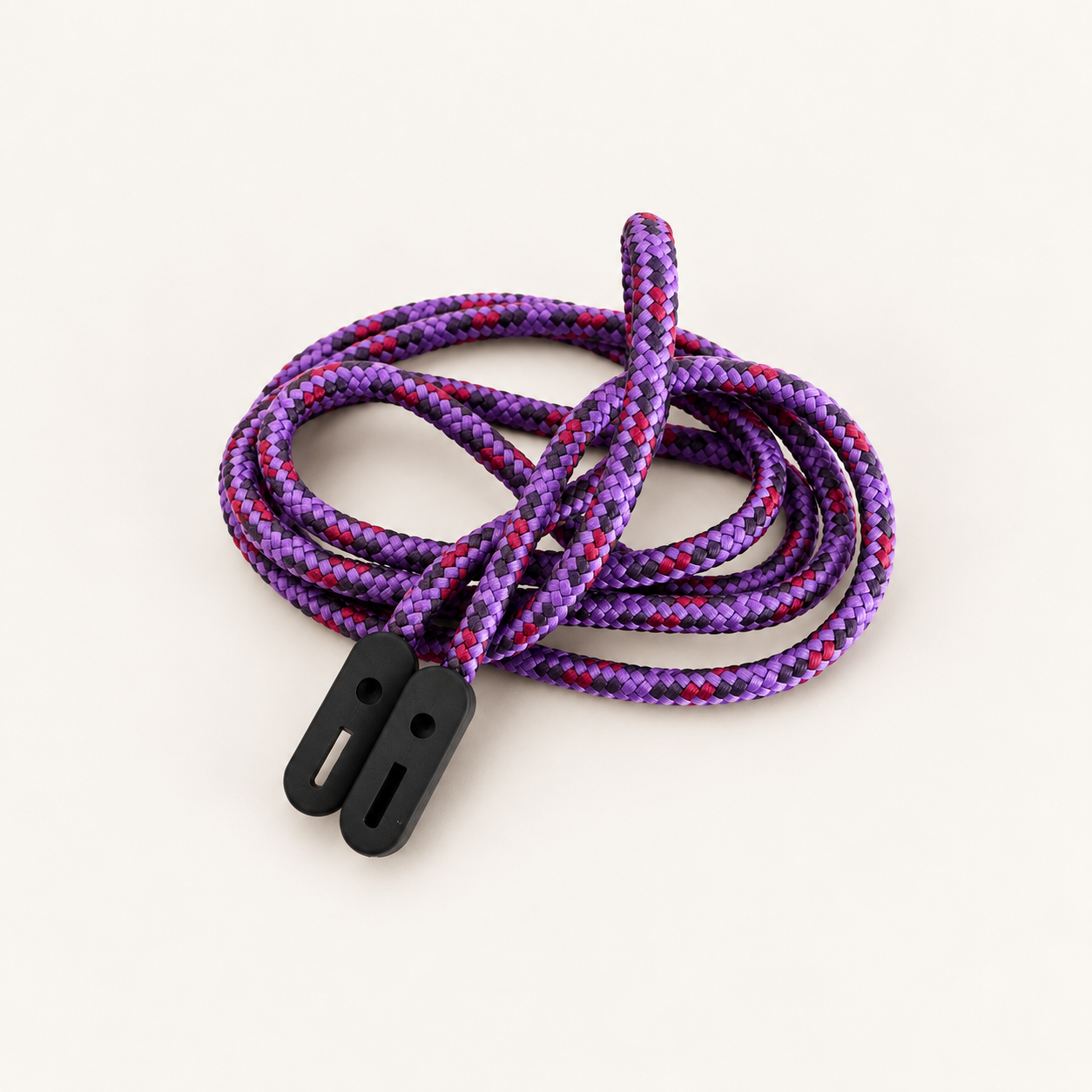 Purple multicolour glasses cord with lilac and pink woven threads