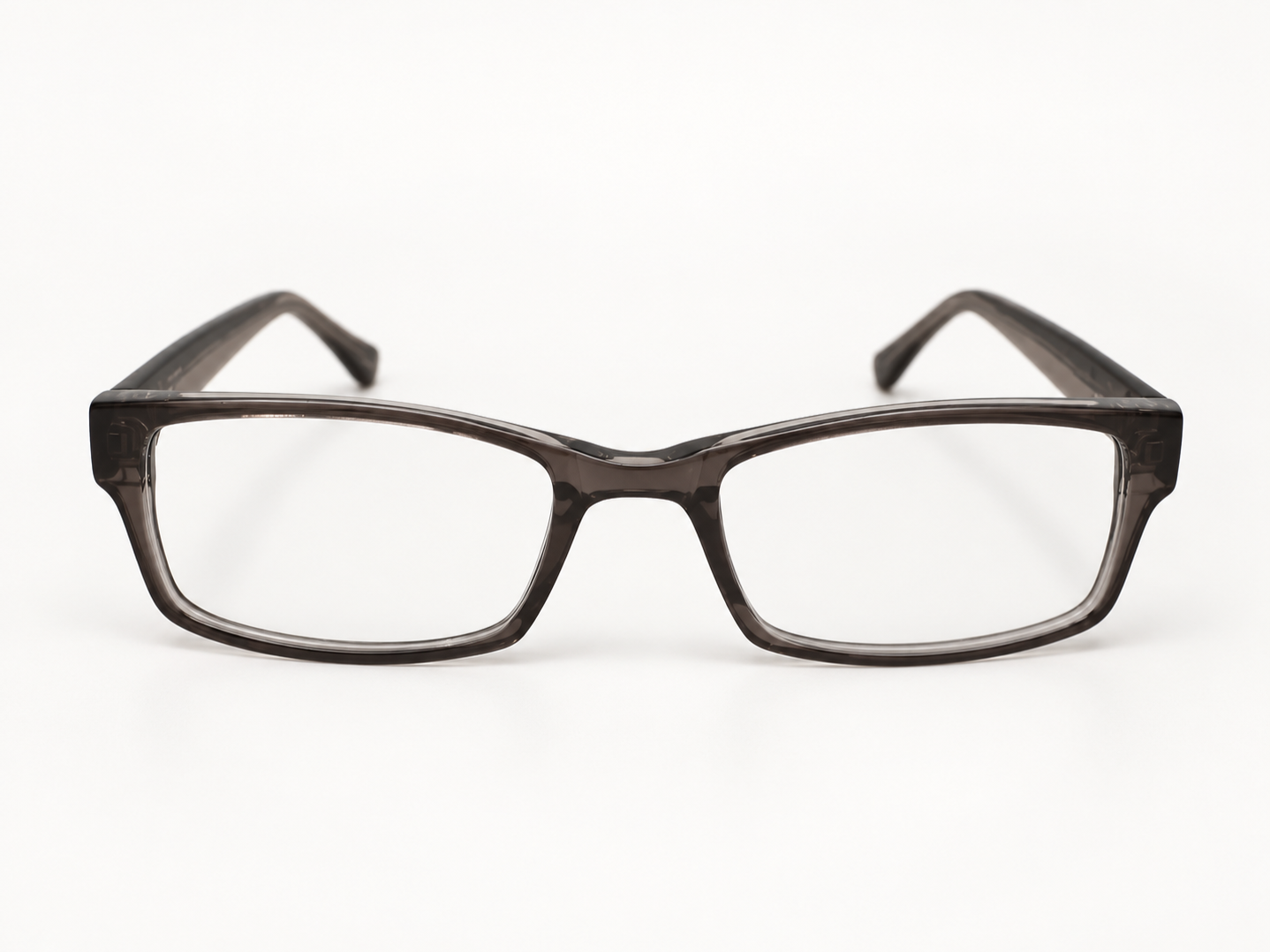 Front view of Sicily charcoal grey full-rim reading glasses