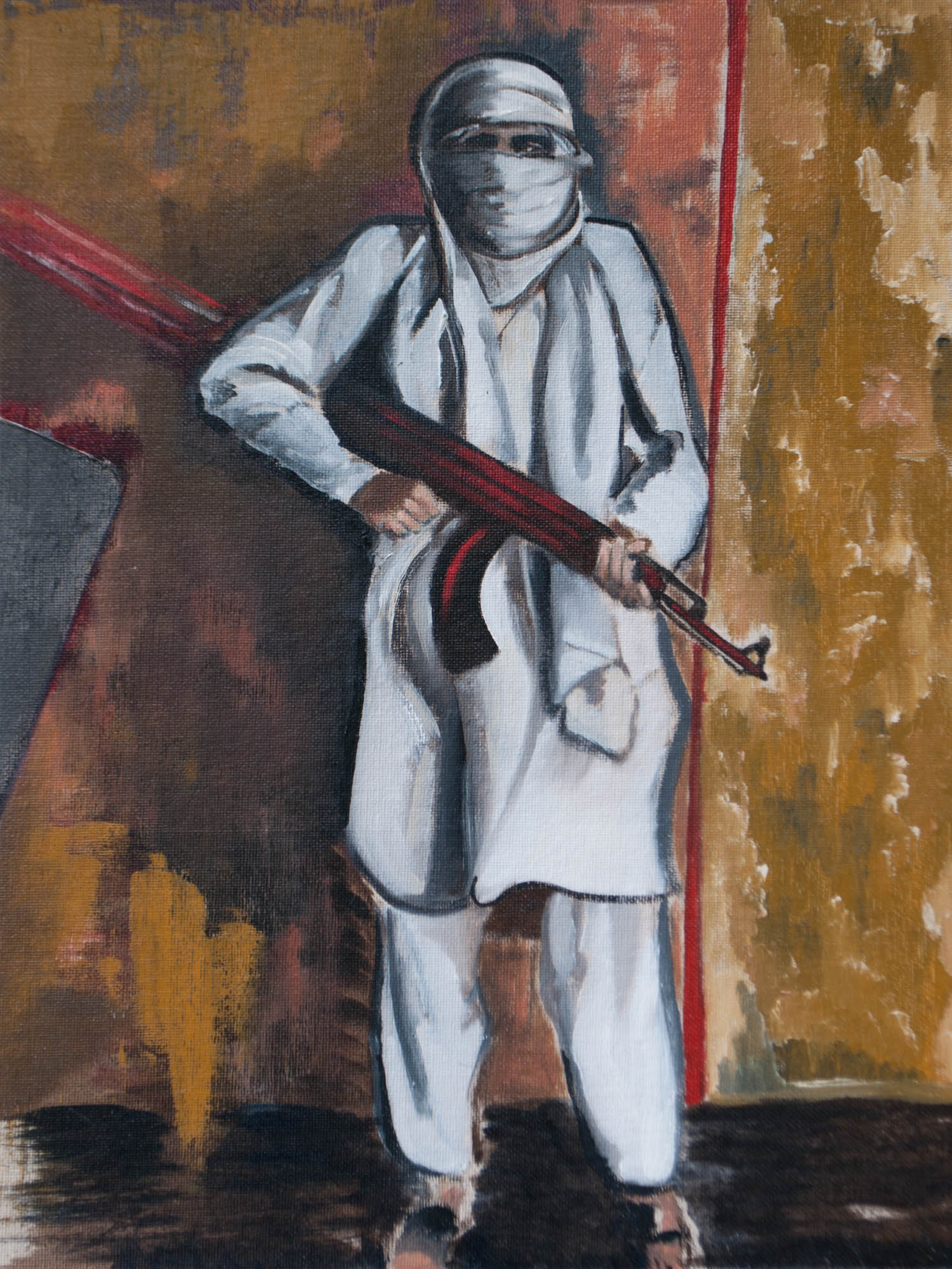 Taliban / Afghanistan, 16" x 12" Oil on Canvas Board, 2010