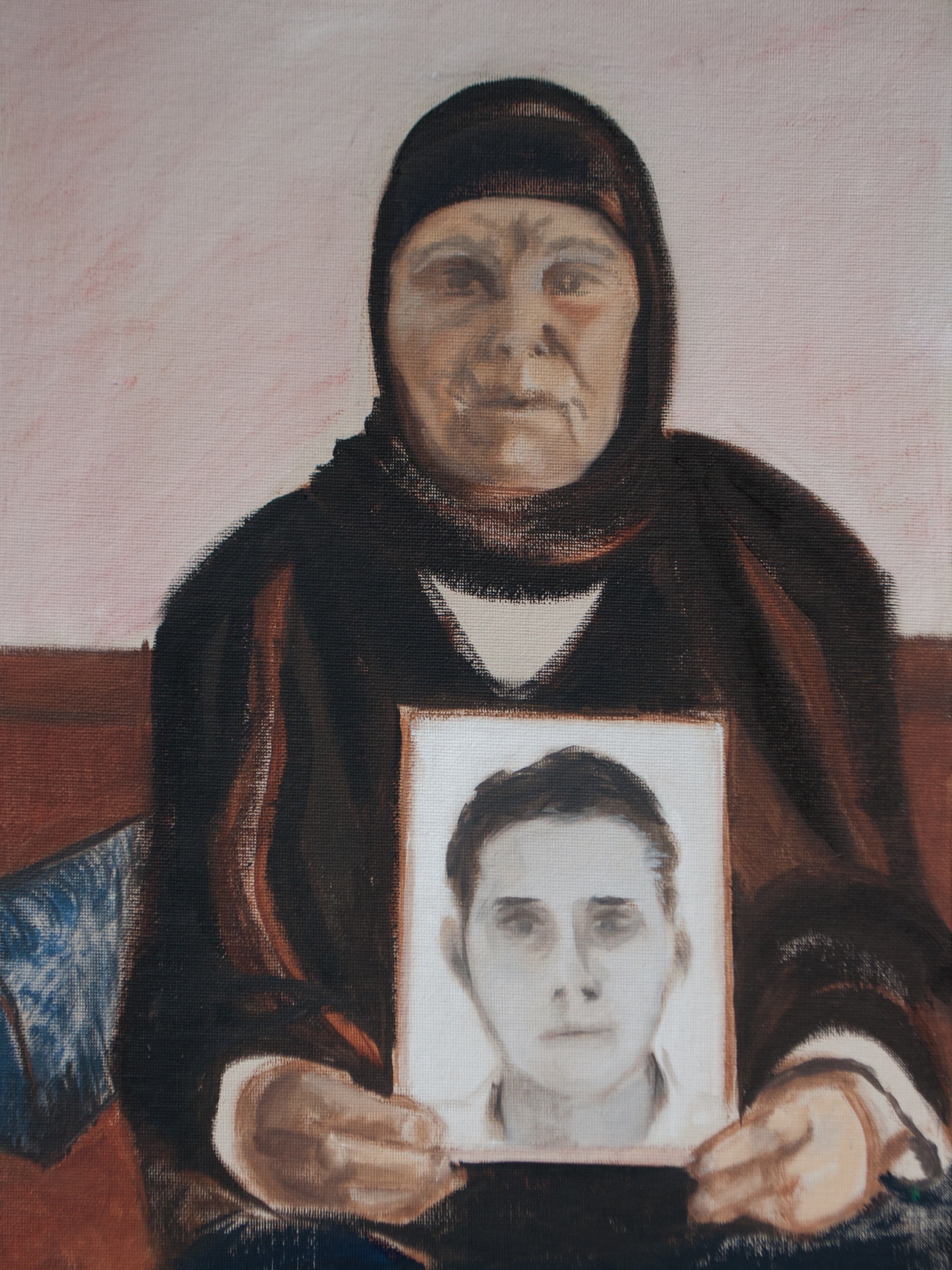 Mother of the Arab Spring / Tunisia, 16" x 12", Oil on Canvas Board, 2011