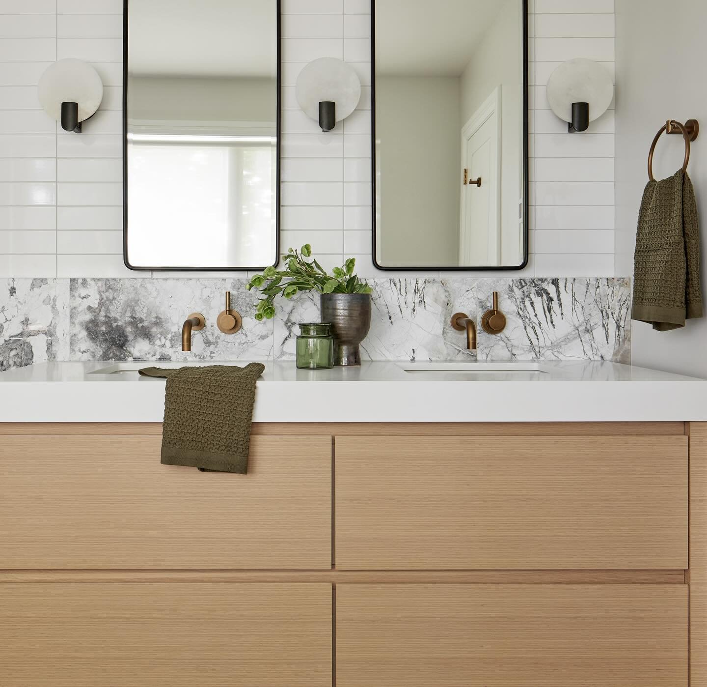 The kids&rsquo; bathroom at our Kingswood project may have won an award but it&rsquo;s not the only beautiful bathroom in this special Beach neighbourhood house&hellip; 📷 @nannespringer  #bathroomrenovation #torontodesigner #torontointeriordesign #y
