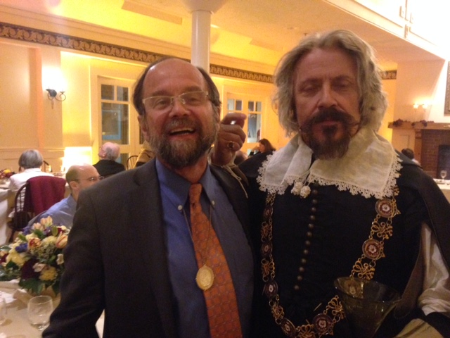 Malcolm Smuts with Mark Wallis as King Charles I at Plimoth Plantation Museum in Plymouth, Massachusetts, 24 September 2016.