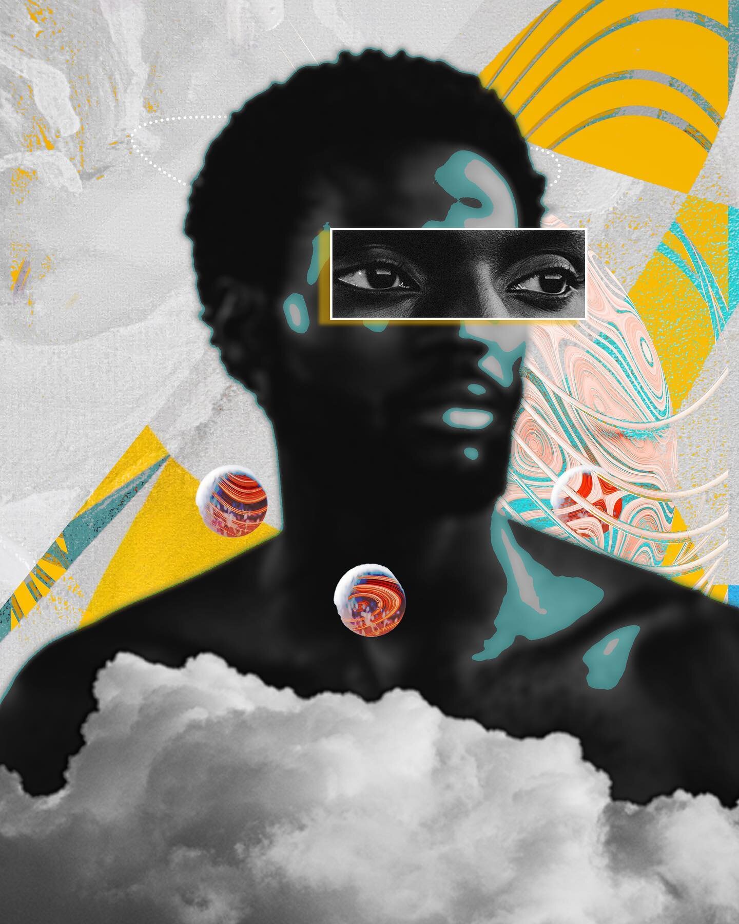 Seeing planets. 🪐 

#design #graphicdesign #posterdesign #designoftheday #adobephotoshop #unsplash #planets ##yellow #blackart #blackartist #toronto
