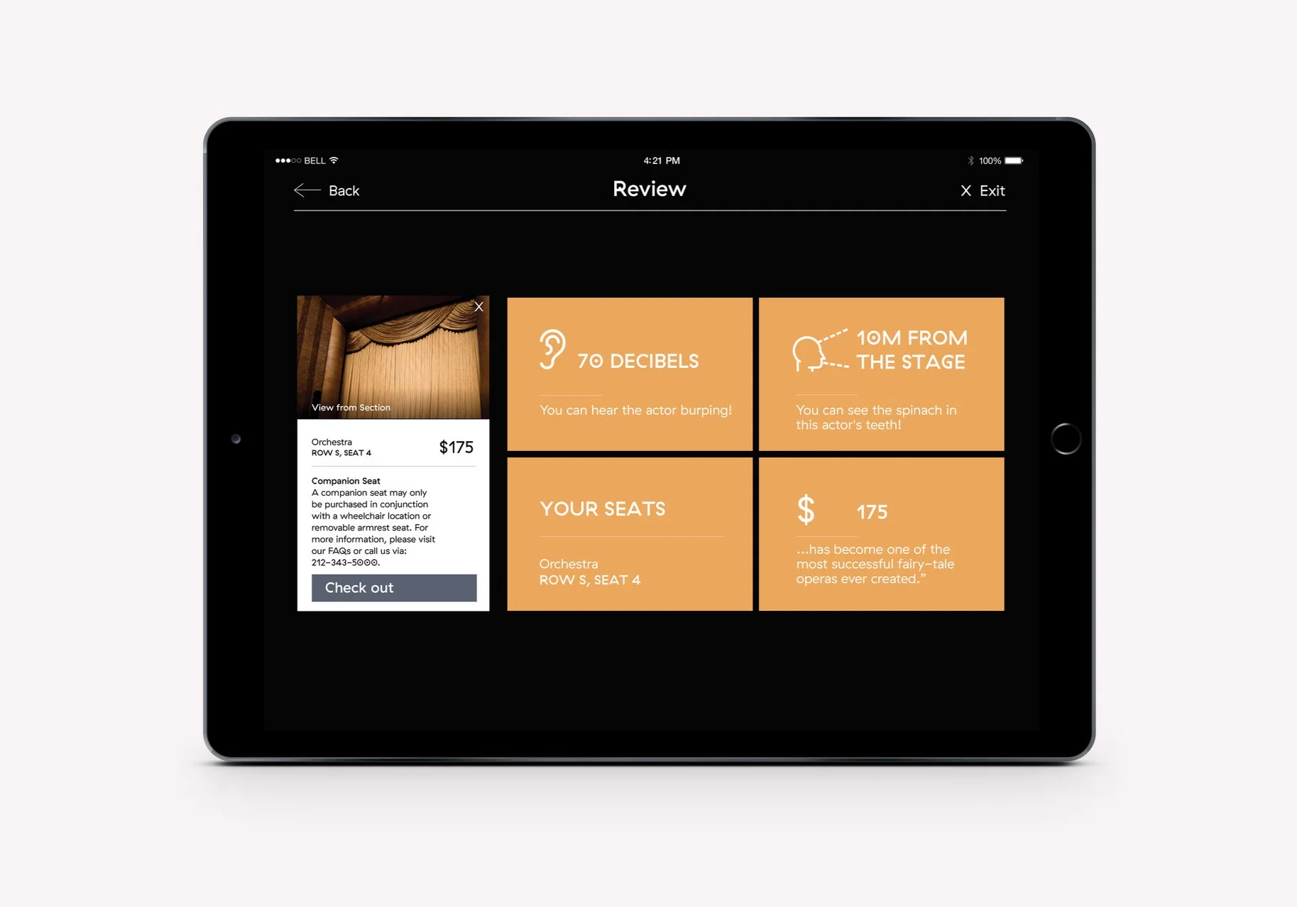Desktop and mobile ticket-buying experience: This part is specifically built for vision and hearing impaired customers. Designed in Sketch and Principle.