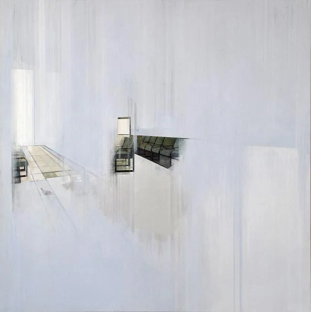 UNTITLED (FROM THE AFTER VACANCY SERIES) INK, ACRYLIC, AND ENCAUSTIC ON CRADLED PANEL 36" X 36"