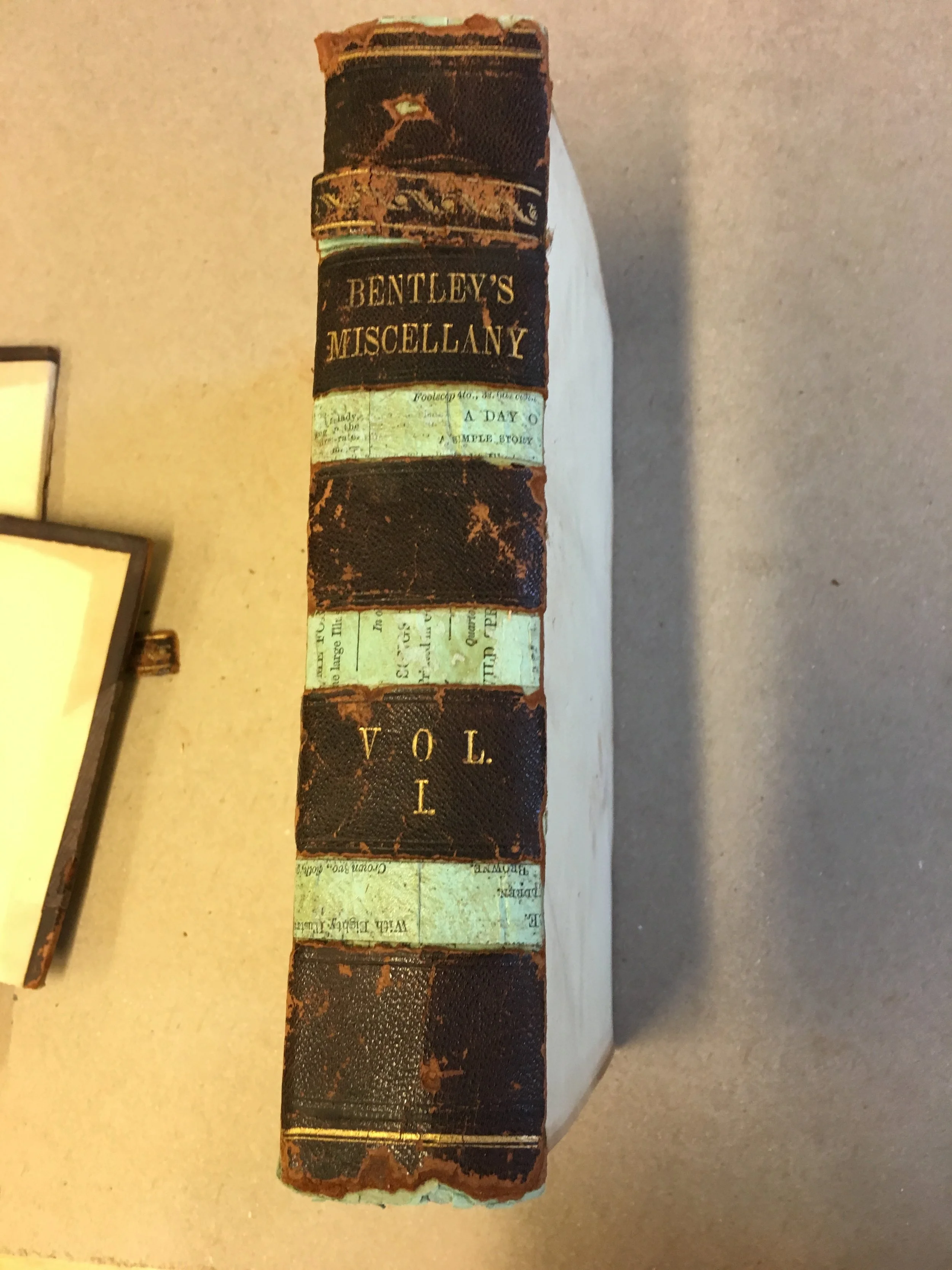 Bentley's Miscellany by Charles Dickens, William Ainsworth, and Albert Smith - London - 1837 BEFORE TREATMENT