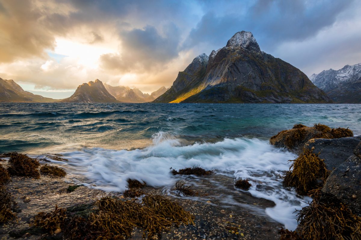 Just before I took this image, the weather was dreadful. It had been raining on and off for most of the day. Besides rain, there were gale force winds I had to endure. Crawled between the rocks, I had to wipe off salt water before every shot I took. Tamron SP 15-30 f/2.8 @ 15 mm | f/11 | 1/15 sec | ISO 100 with NiSi medium GND8 & NiSi Landscape CPL.