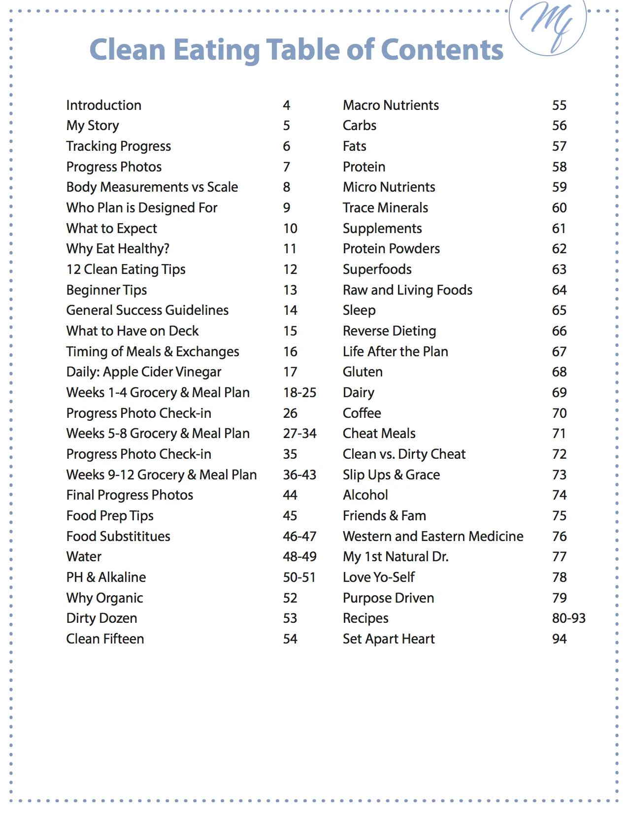 Morr Fit 12 Week Clean Eating Table of Contents.jpg