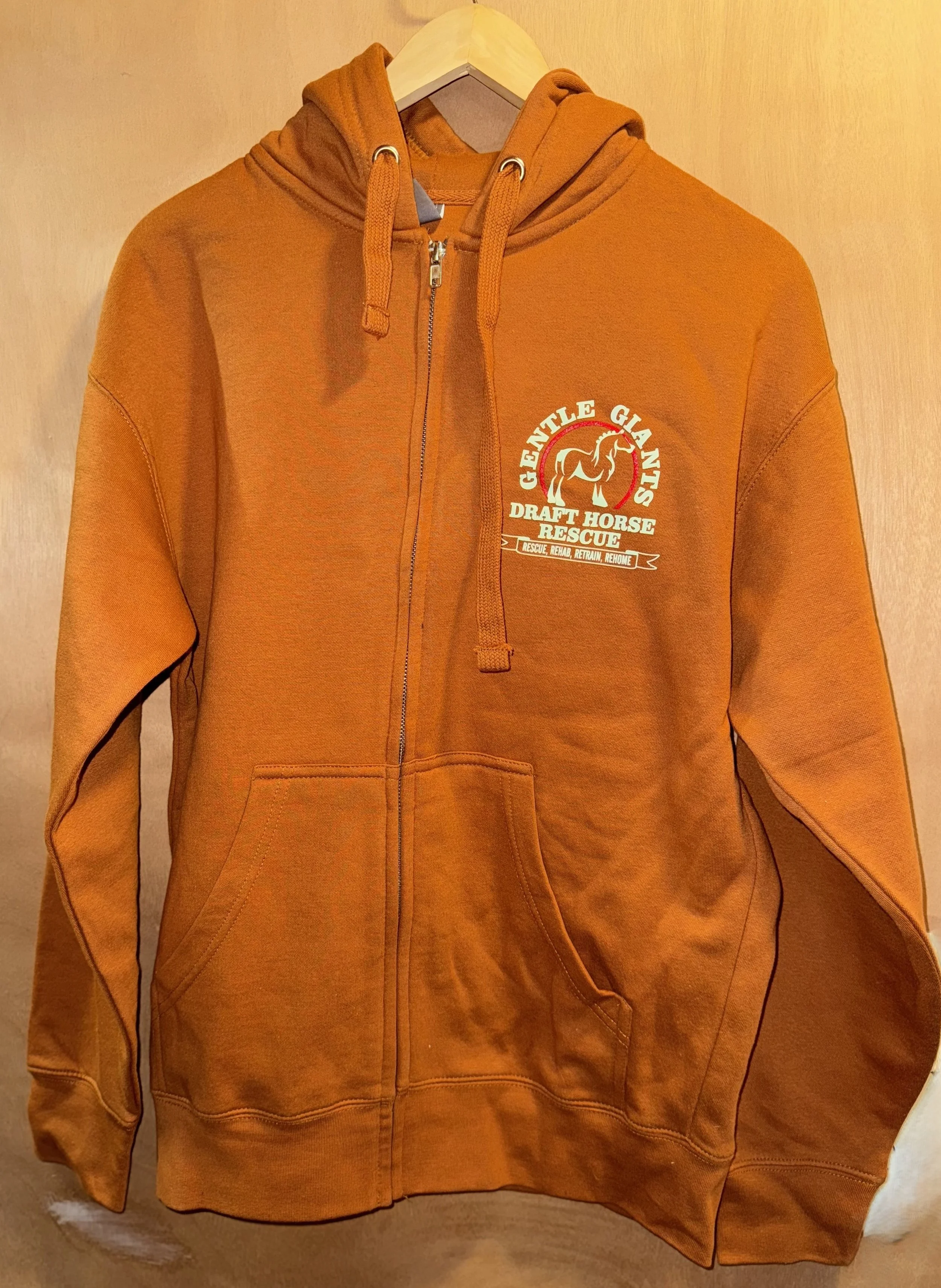 Orange Zip-Up Sweatshirt