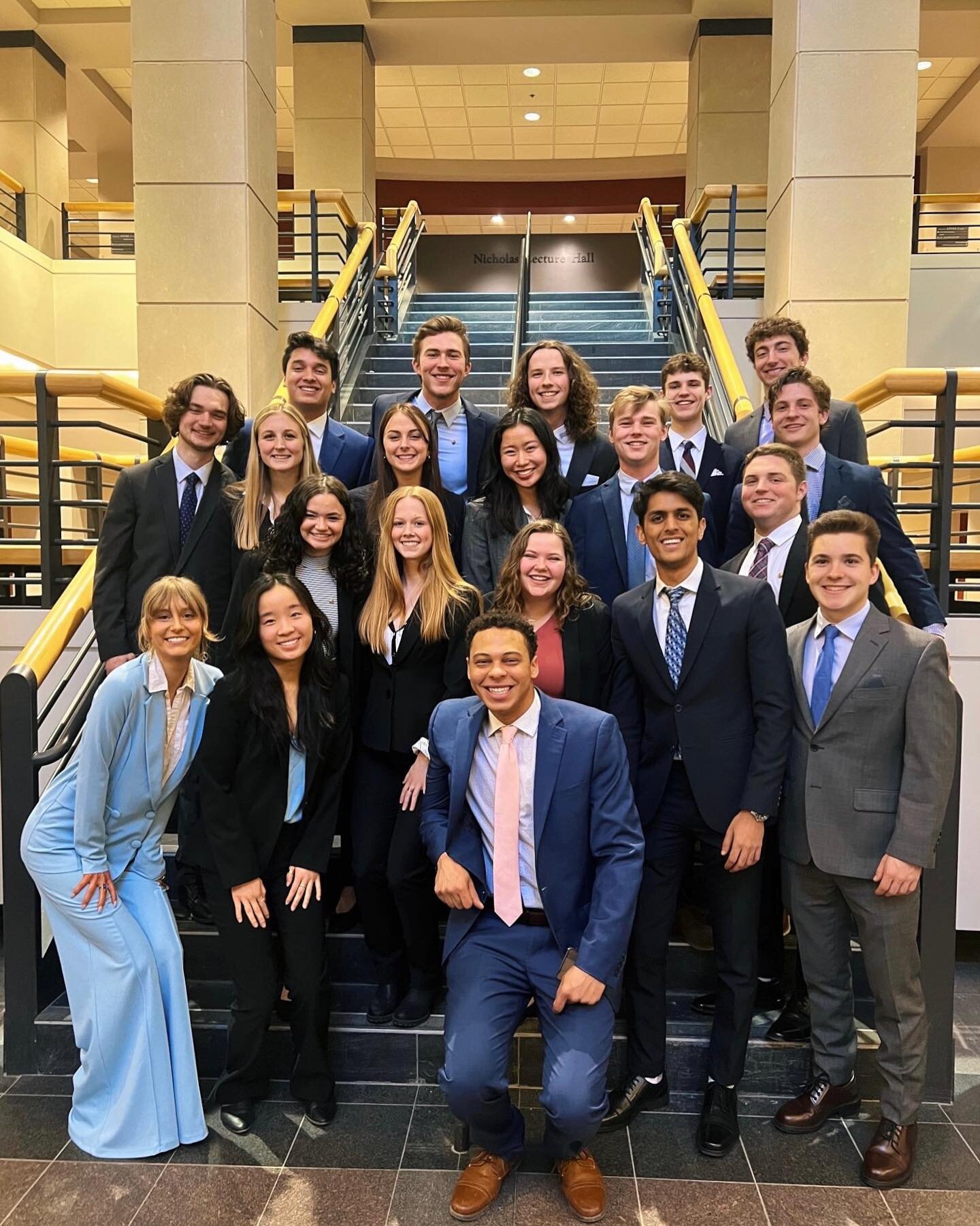 Congratulations to the Omega pledge class on their initiation yesterday! The Psi chapter is so excited to be gaining 19 new brothers, and we cannot wait to see their successes in DSP! 🥂