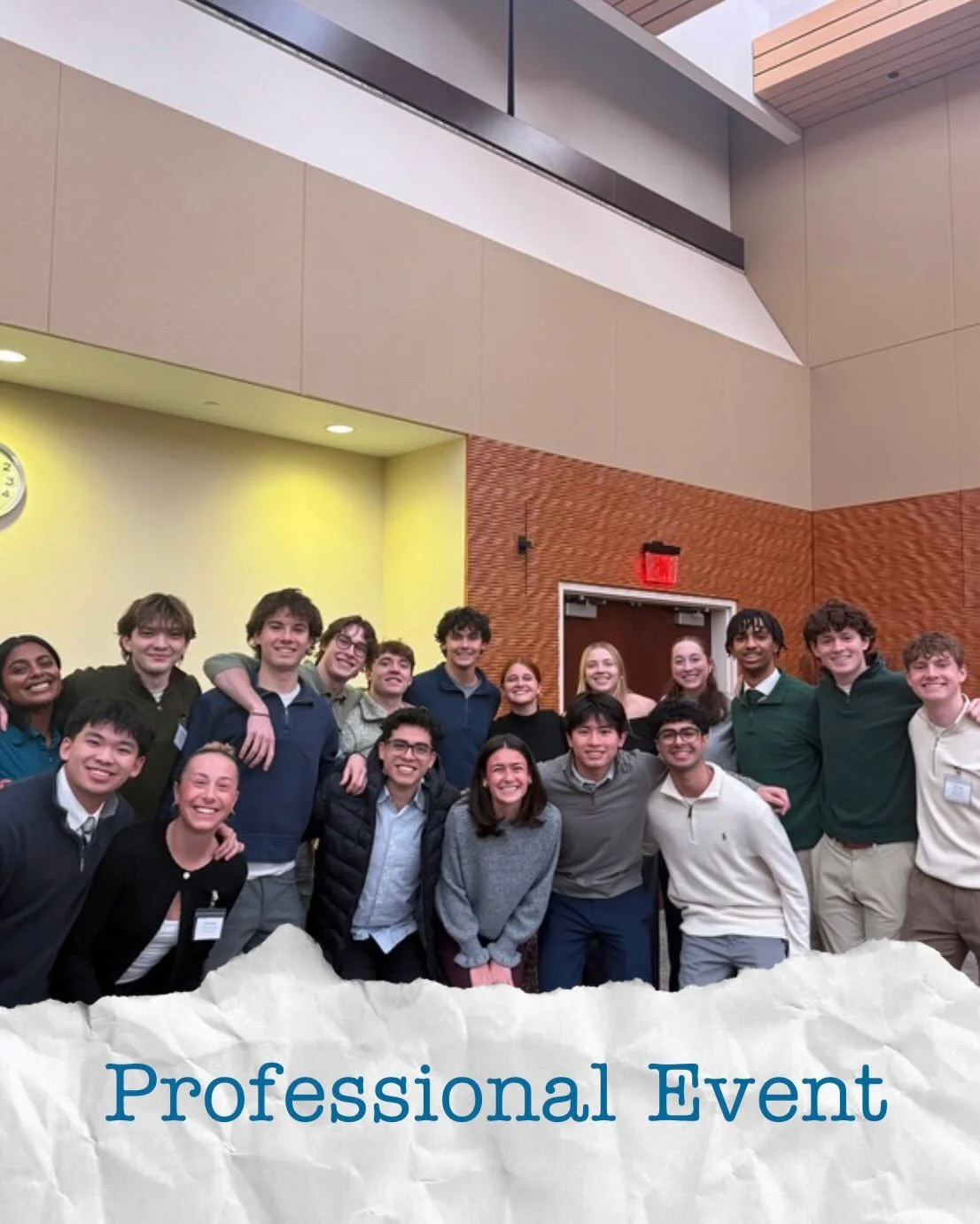 Professional Event recap! Thanks to everyone that participated last night! 

Brotherhood Event is TOMORROW from 5-7 in Gordon 2nd Floor Symphony Room. 

REMINDER: Applications were sent out last night and are due tomorrow night (2/6) at 11:59 PM!!