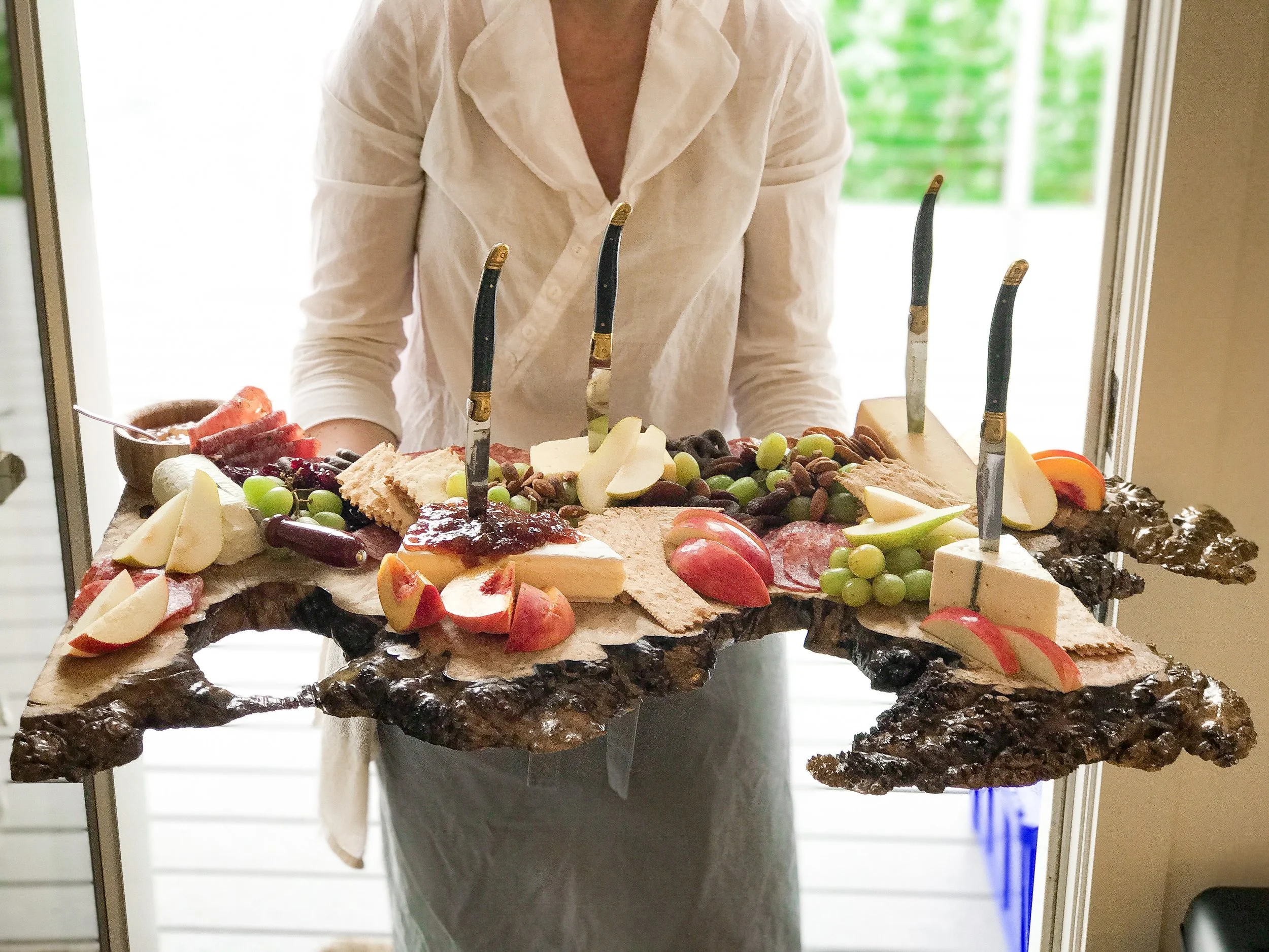 Artisan cheese and charcuterie board