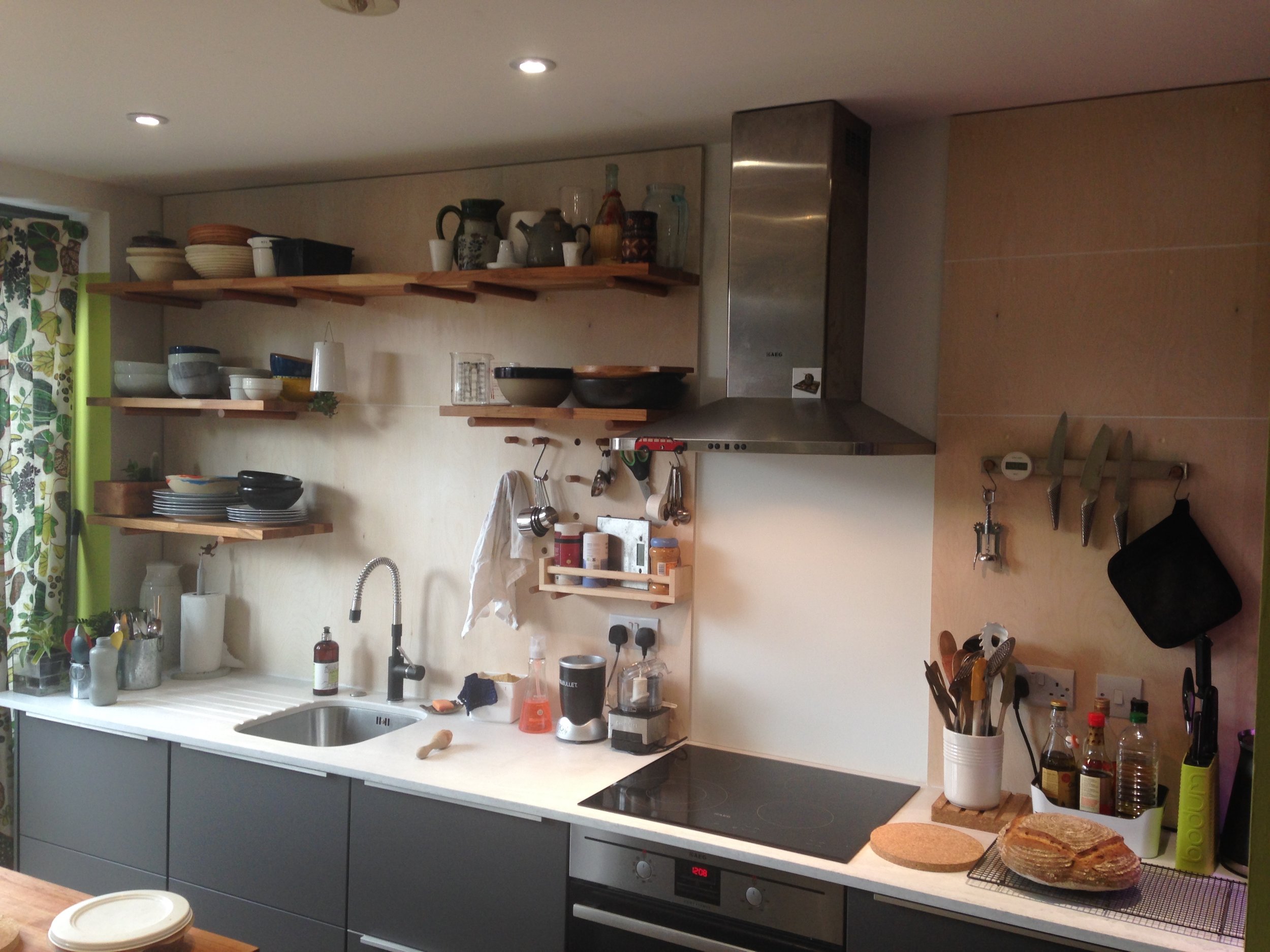 Peg board - Modular Kitchen Shelving Unit