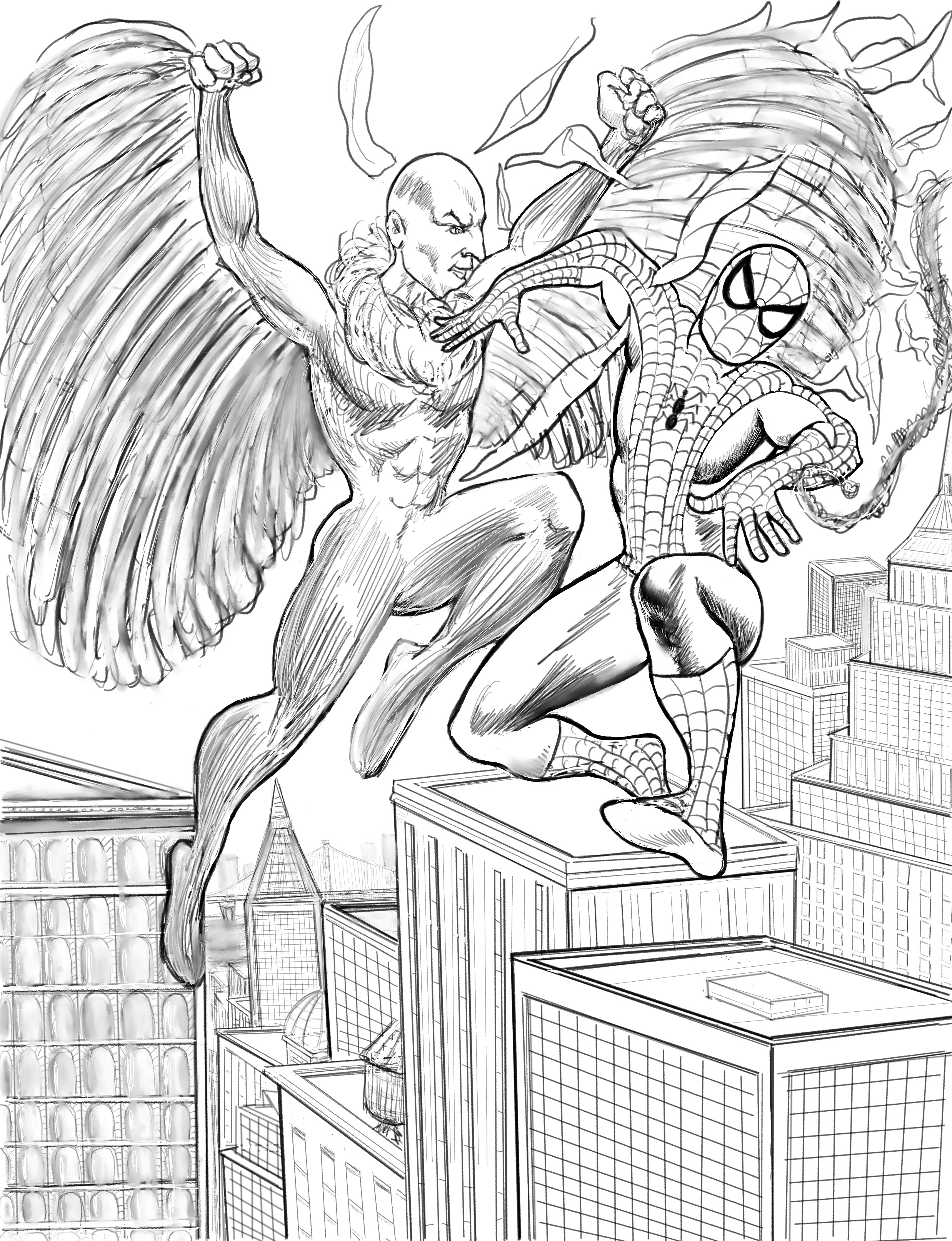 High Aerial Spidey Drama - The Vulture Attacks