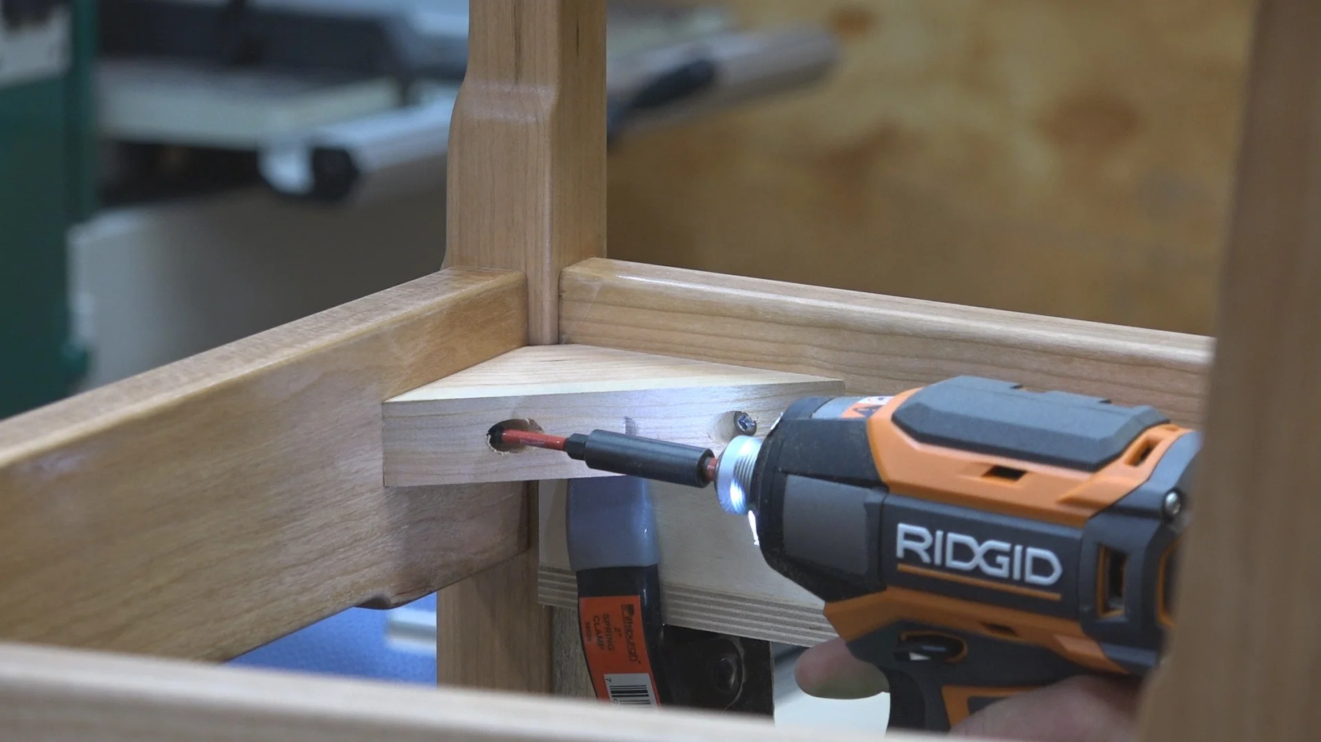 The corner blocks provide rigidity to the chair rails and a platform for the chair insert to sit atop.