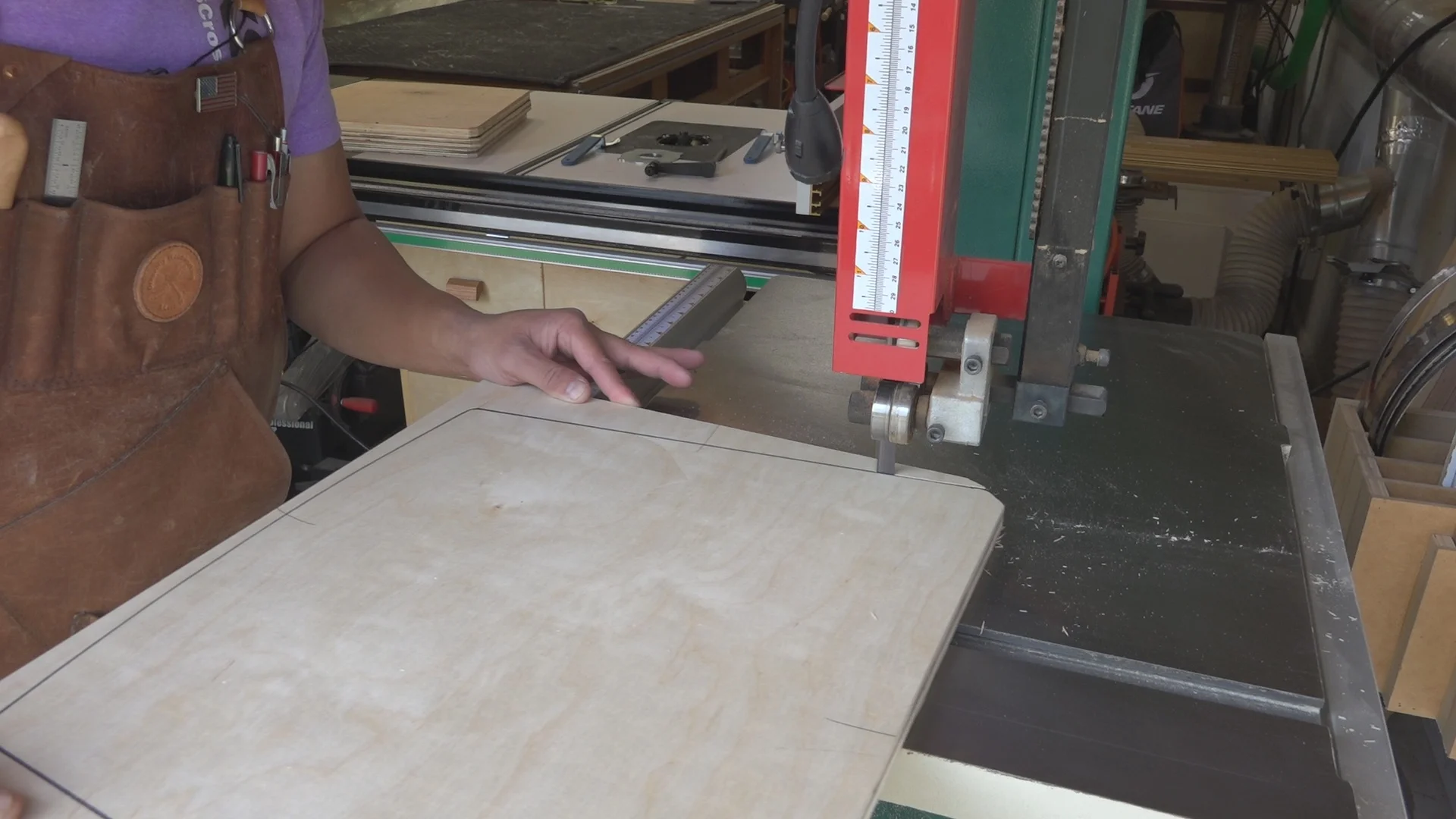 Rough cut the outline on the bandsaw.