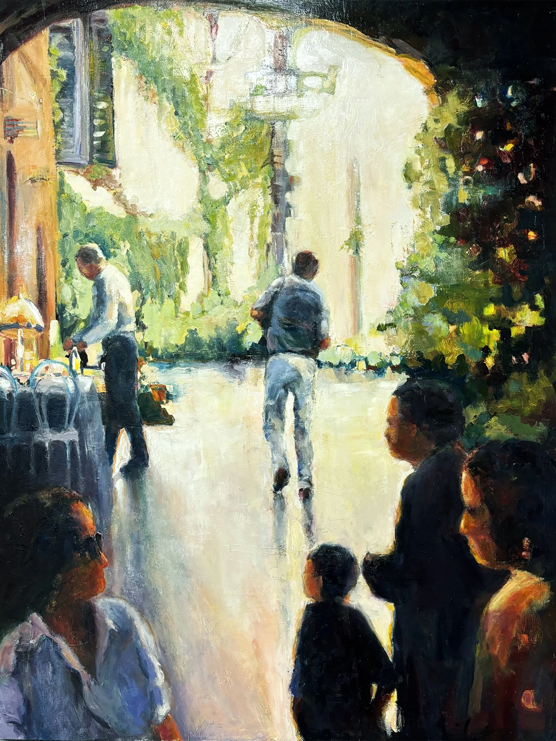 Queuing Up - Linda McCall - 48 in X 36 in - oil on cradled wood panel.jpg
