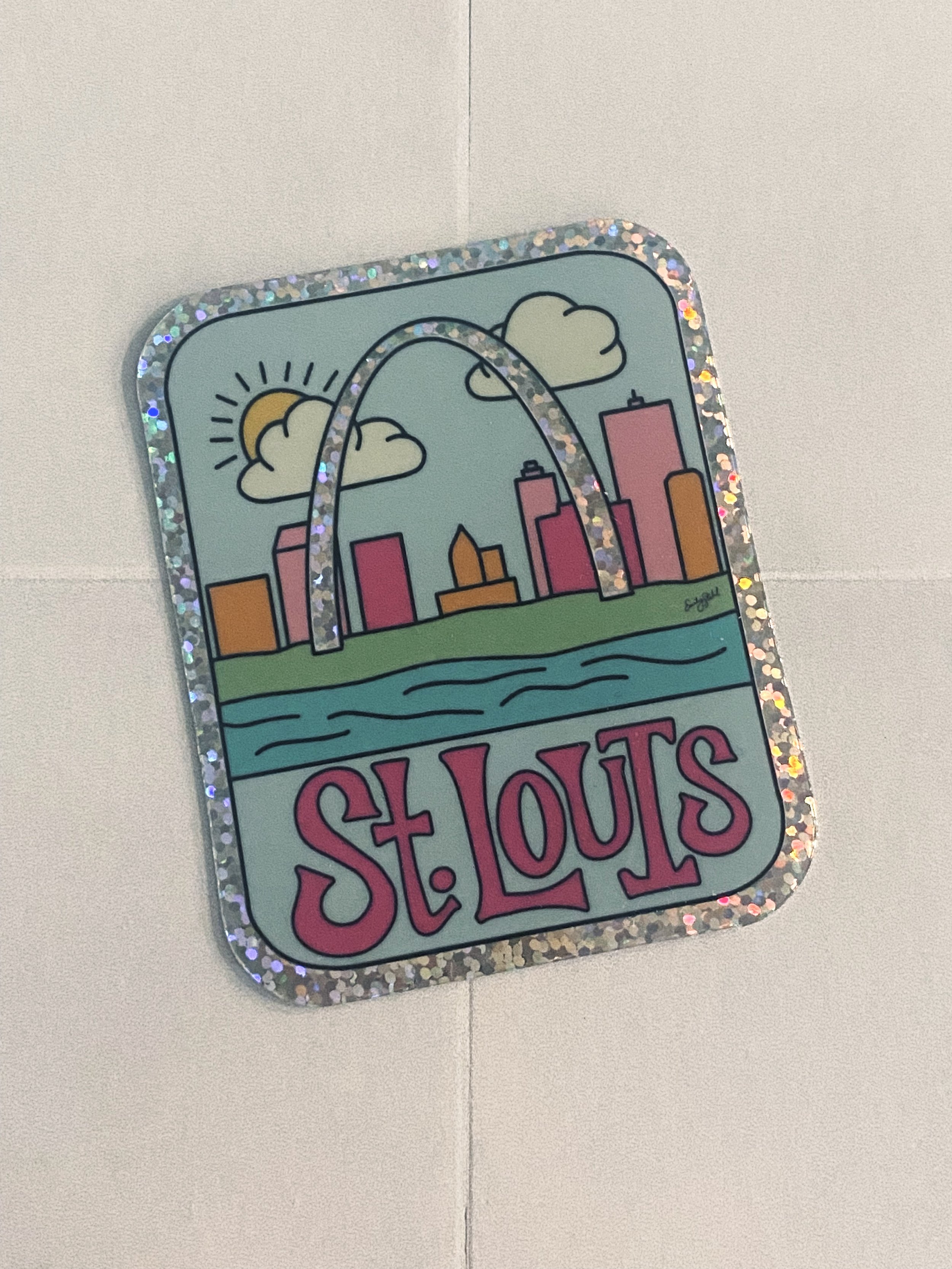 Holographic Glitter St. Louis Sticker