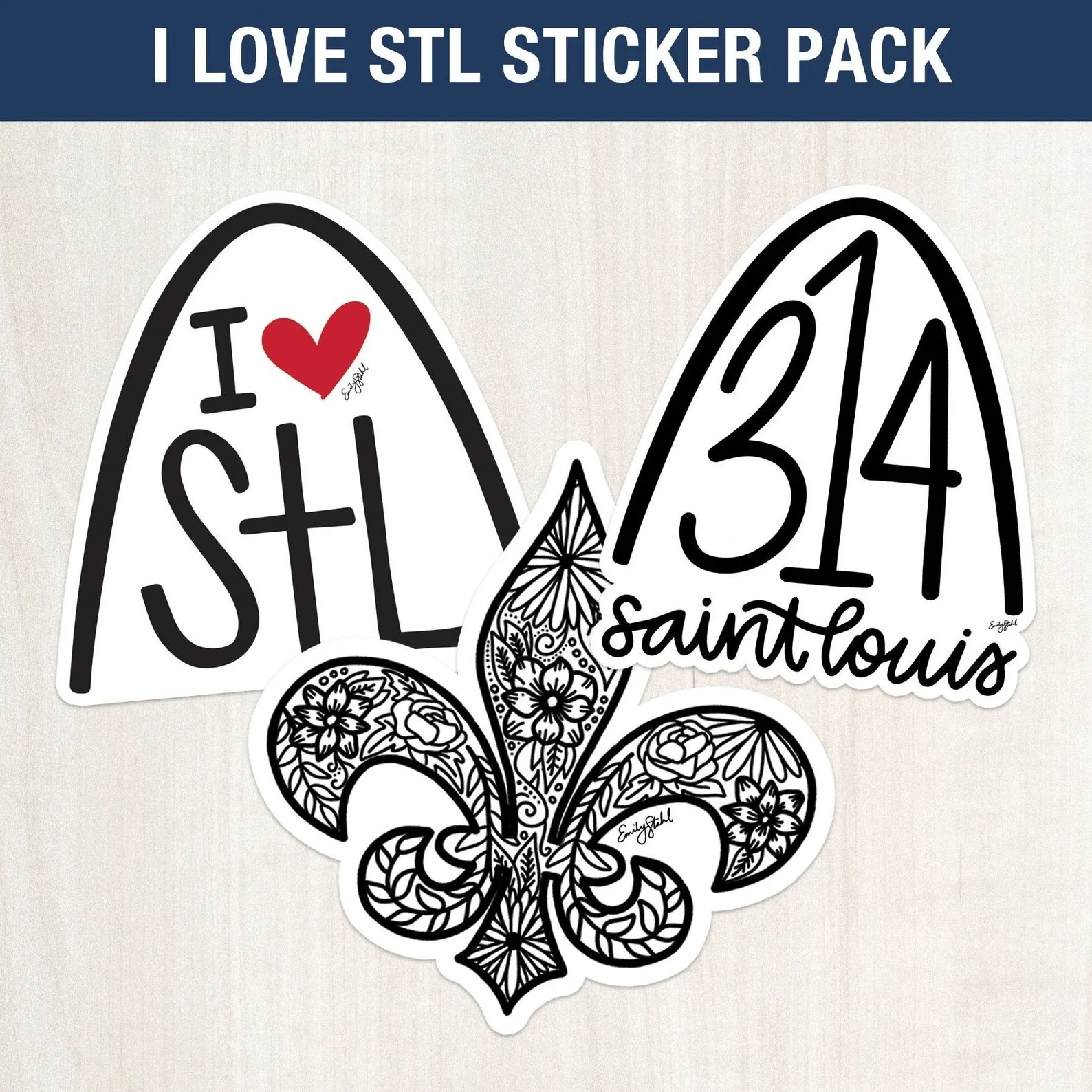 I Love STL Sticker Pack