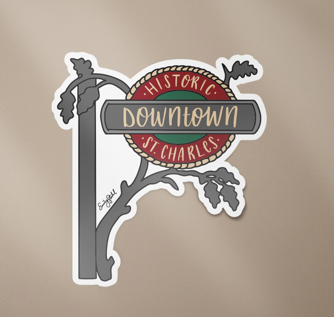 Main Street Sign - St. Charles Sticker