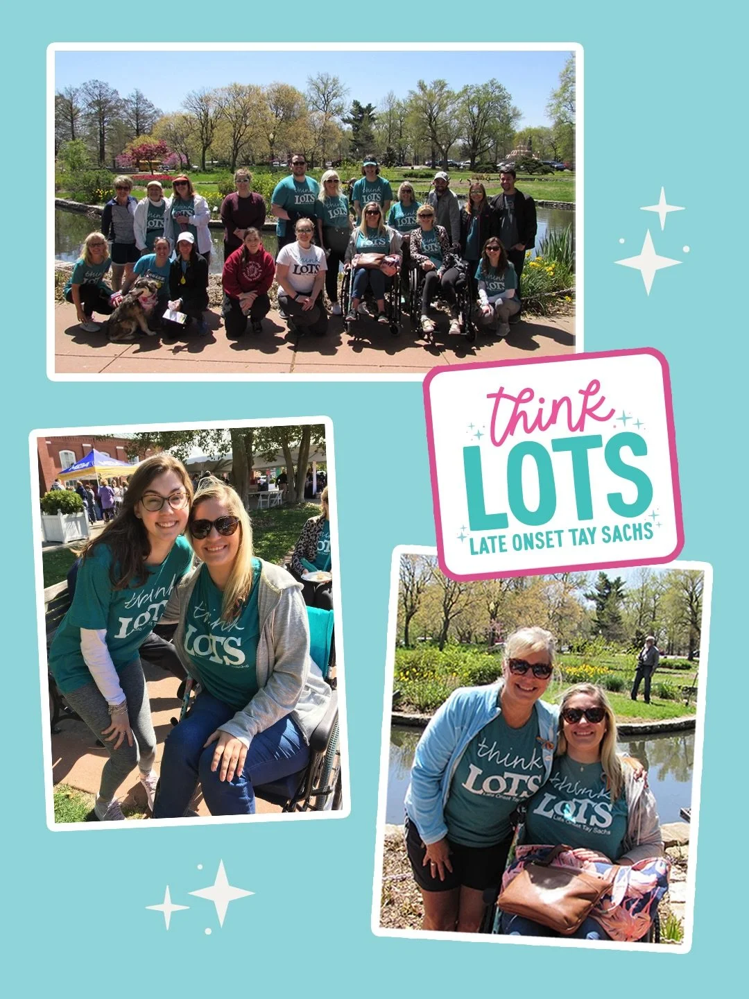 Team thinkLOTS very first MDA Muscle Walk 8 years ago! Story time, because humor is my coping mechanism at this point. Back at this time, I was mainly using my cane to get around. I knew the Muscle Walk was not long, but still a little trek so I did 