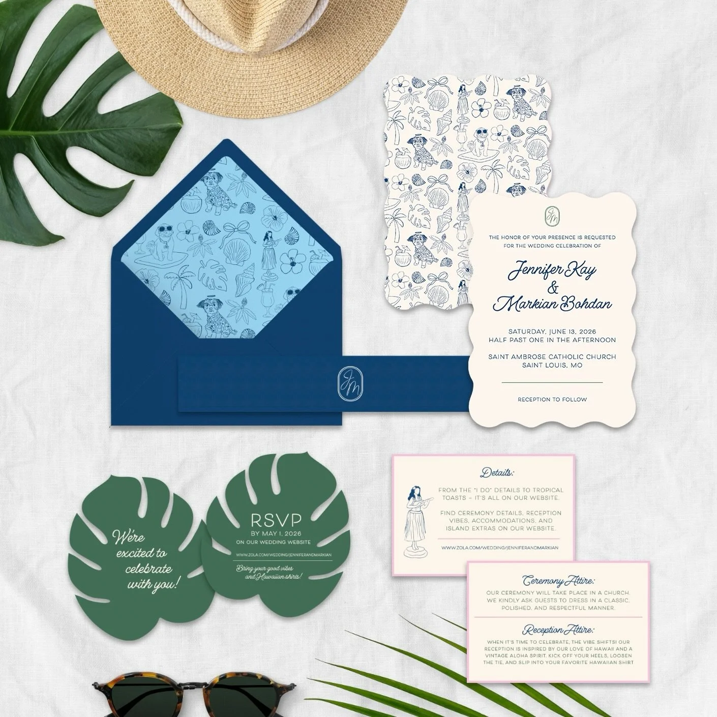 Wedding suites aren&rsquo;t something I take on often, but I&rsquo;ll always make an exception for friends and family. 👰🏻&zwj;♀️🤵🏻💒💍

Designing these pieces for Jen and Markian was such a fun project! From the invitation suite to the custom mon