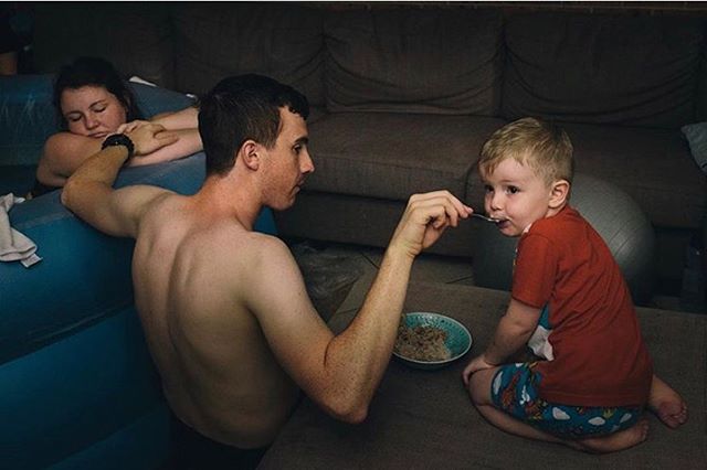 D A D S

Often when chatting to clients about their options for places to birth, dads balk at the idea of home birth. But this photo beautifully captures one of the many reasons that home birth is great for the WHOLE family, specially dads. Look at h