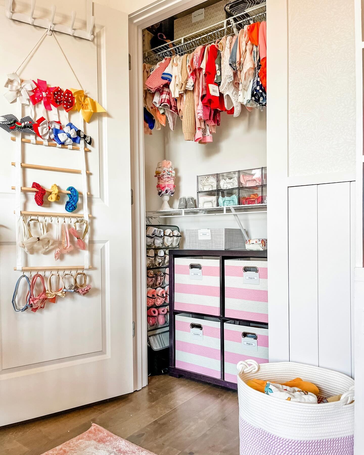 I love organizing a nursery because it&rsquo;s all in the little details, literally! All of the fun accessories, and hair bows, and shoes, and tiny little socks are worthless if you can&rsquo;t find them. Your sweet little one could outgrow them befo