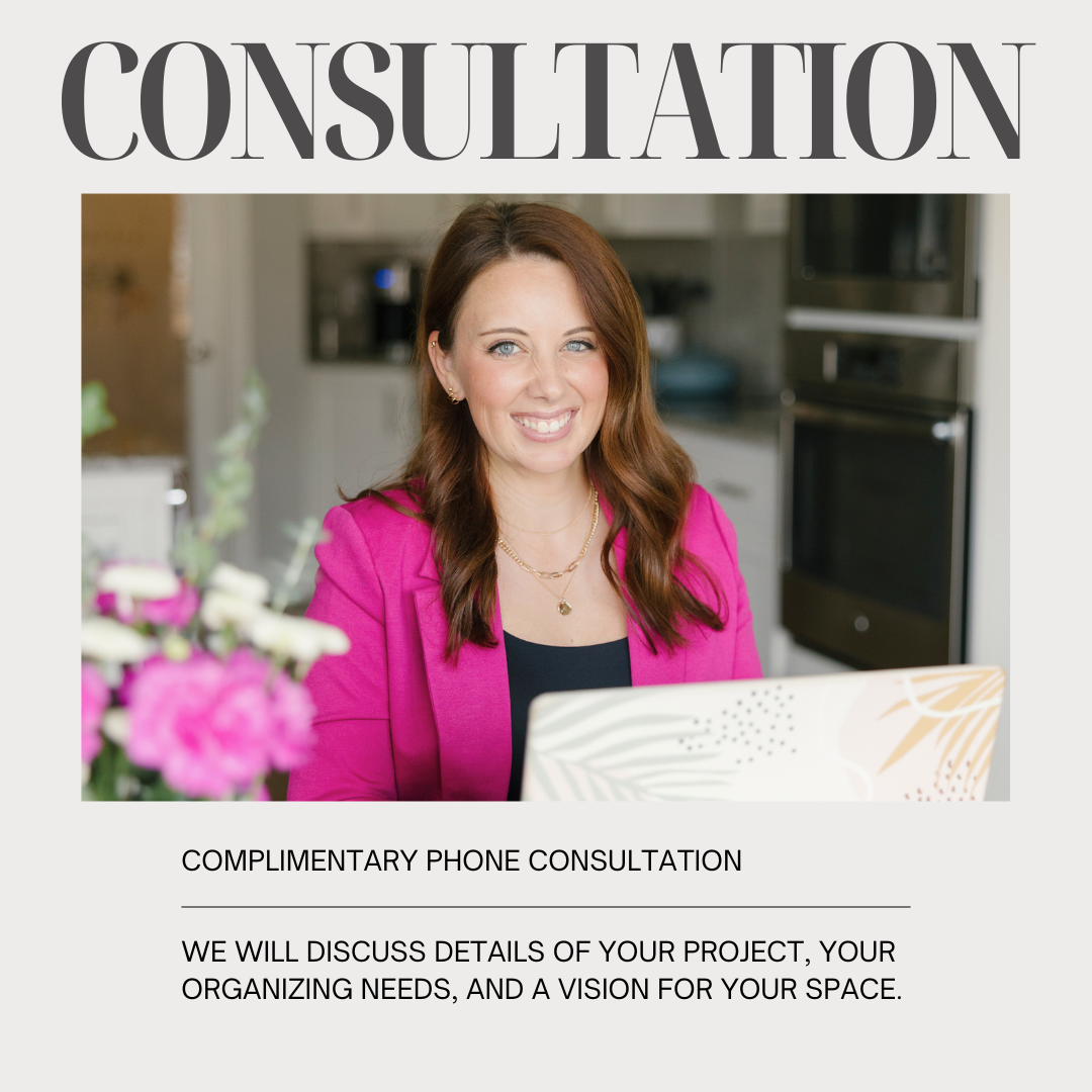 We offer a complimentary phone consultation to discuss the details of your project, organizing needs, and our vision for your space.