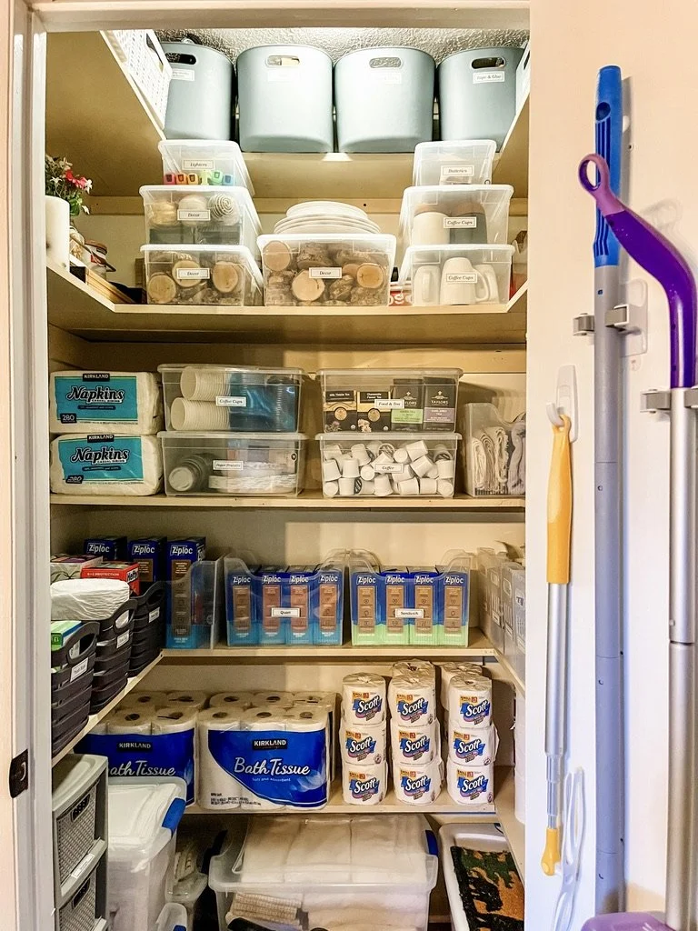 Professionally organized closet with simple, functional storage systems